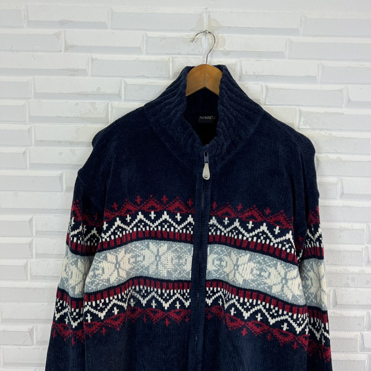 Japanese Brand VINTAGE ALASKO NAVAJO DESIGN ZIPPER JACKET Size US L / EU 52-54 / 3 - 3 Thumbnail