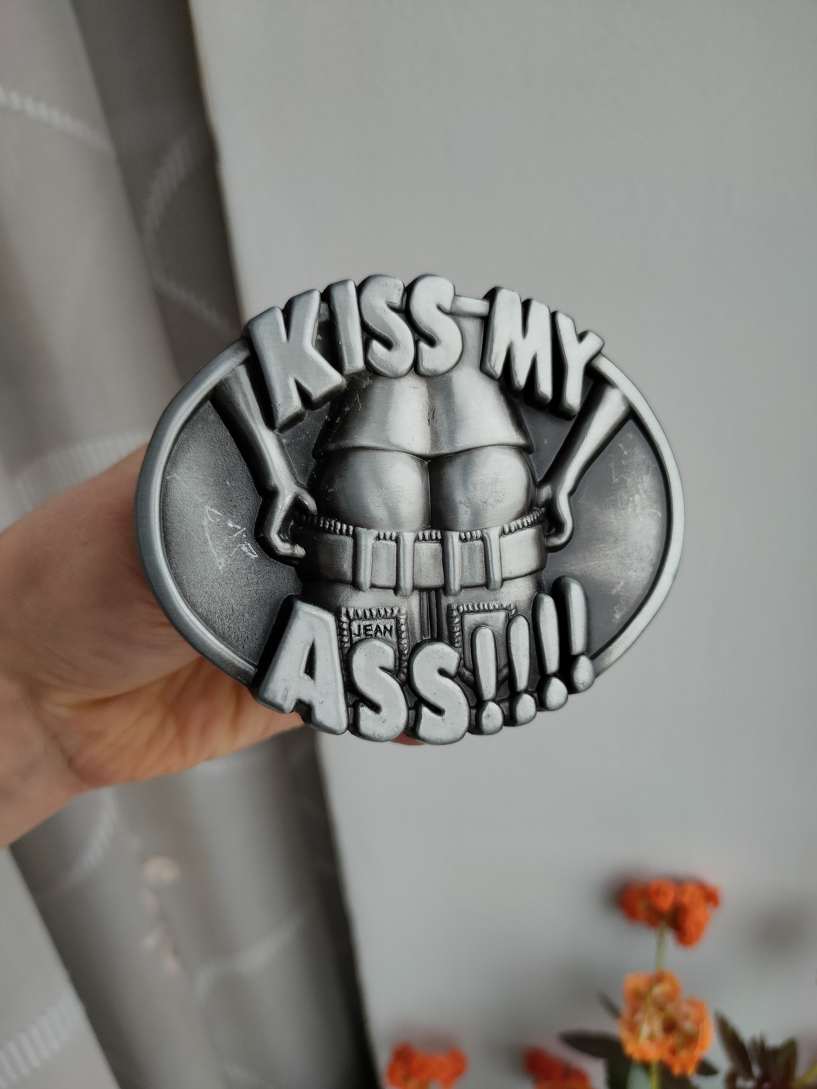 KISS Kiss my ass buckle belt metal buckle Size ONE SIZE - 4 Thumbnail
