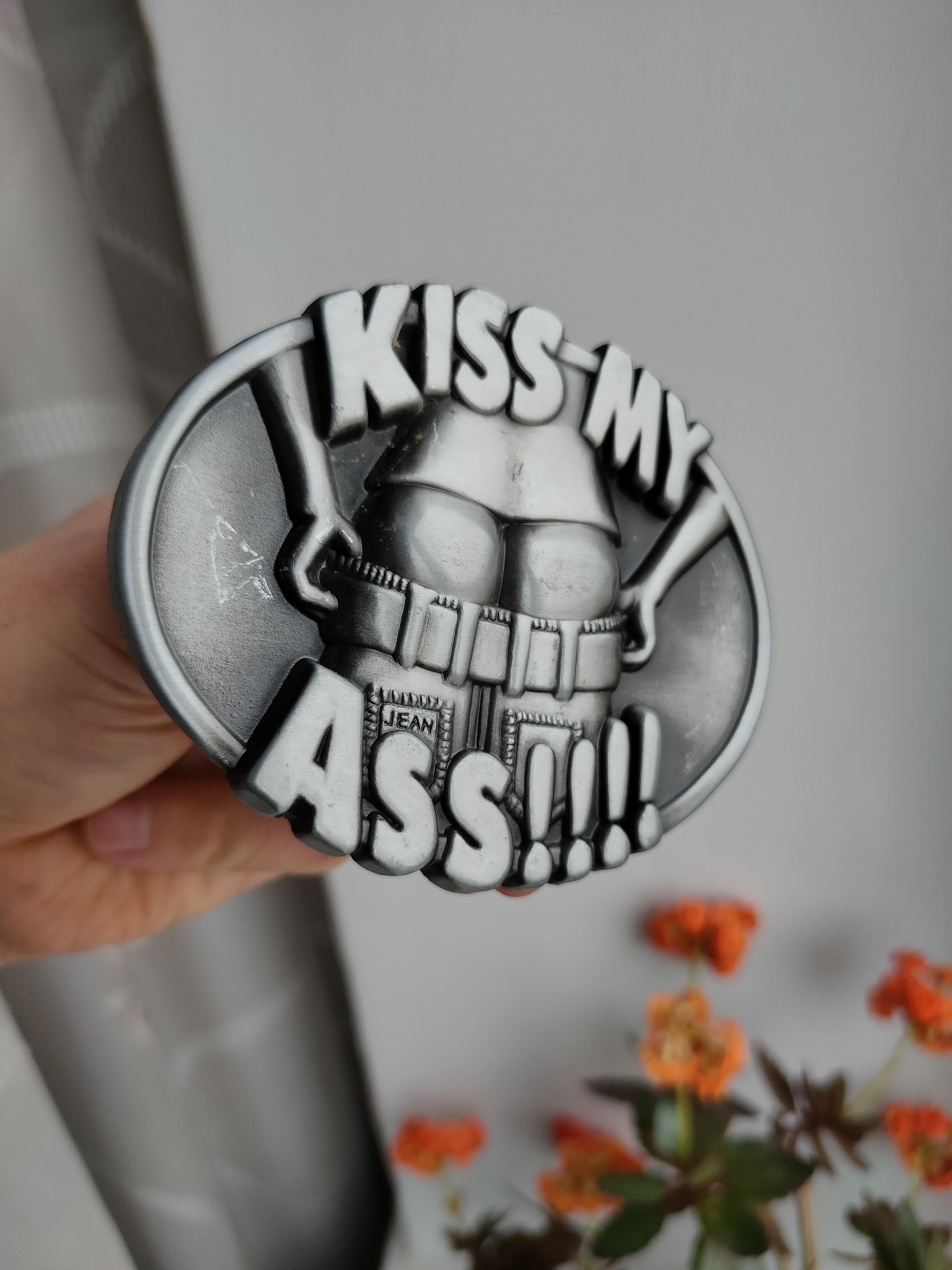 KISS Kiss my ass buckle belt metal buckle Size ONE SIZE - 1 Thumbnail