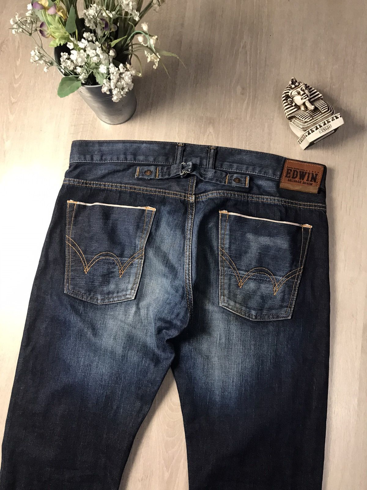 Edwin × Japanese Brand × Vintage 🔥Vintage Edwin 505 Selvage Denim jeans pants Size US 34 / EU 50 - 9 Thumbnail