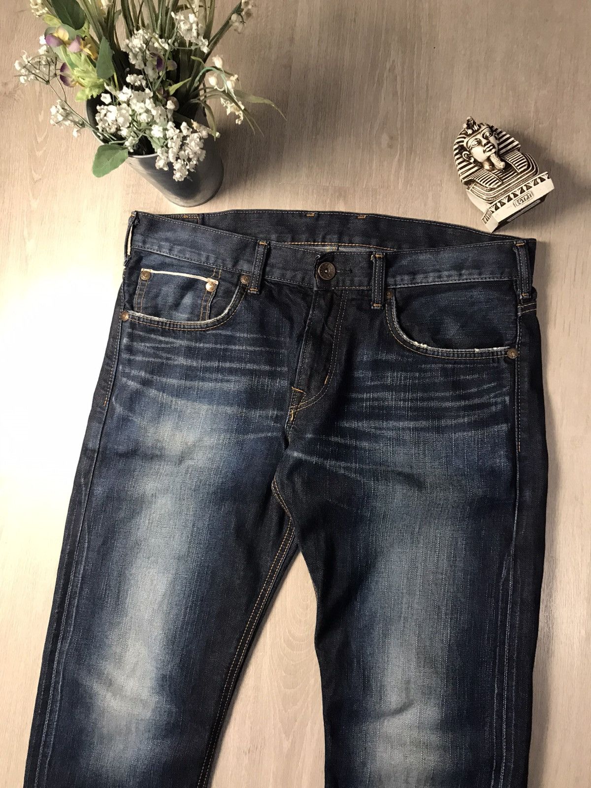 Edwin × Japanese Brand × Vintage 🔥Vintage Edwin 505 Selvage Denim jeans pants Size US 34 / EU 50 - 2 Thumbnail