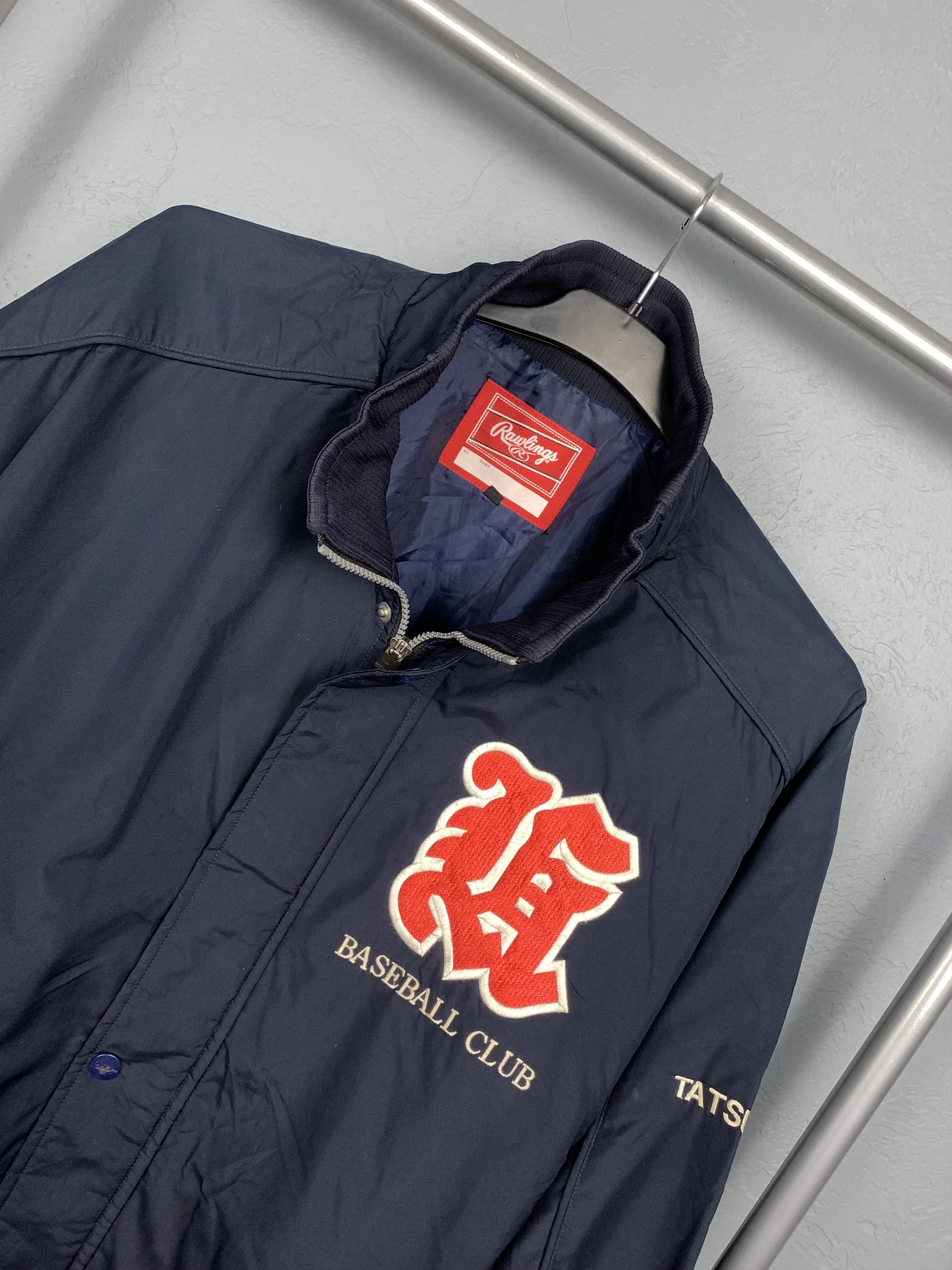 Japanese Brand Rawlings Baseball Club Vintage Mens Nylon Bomber Jacket Size US XL / EU 56 / 4 - 2 Thumbnail