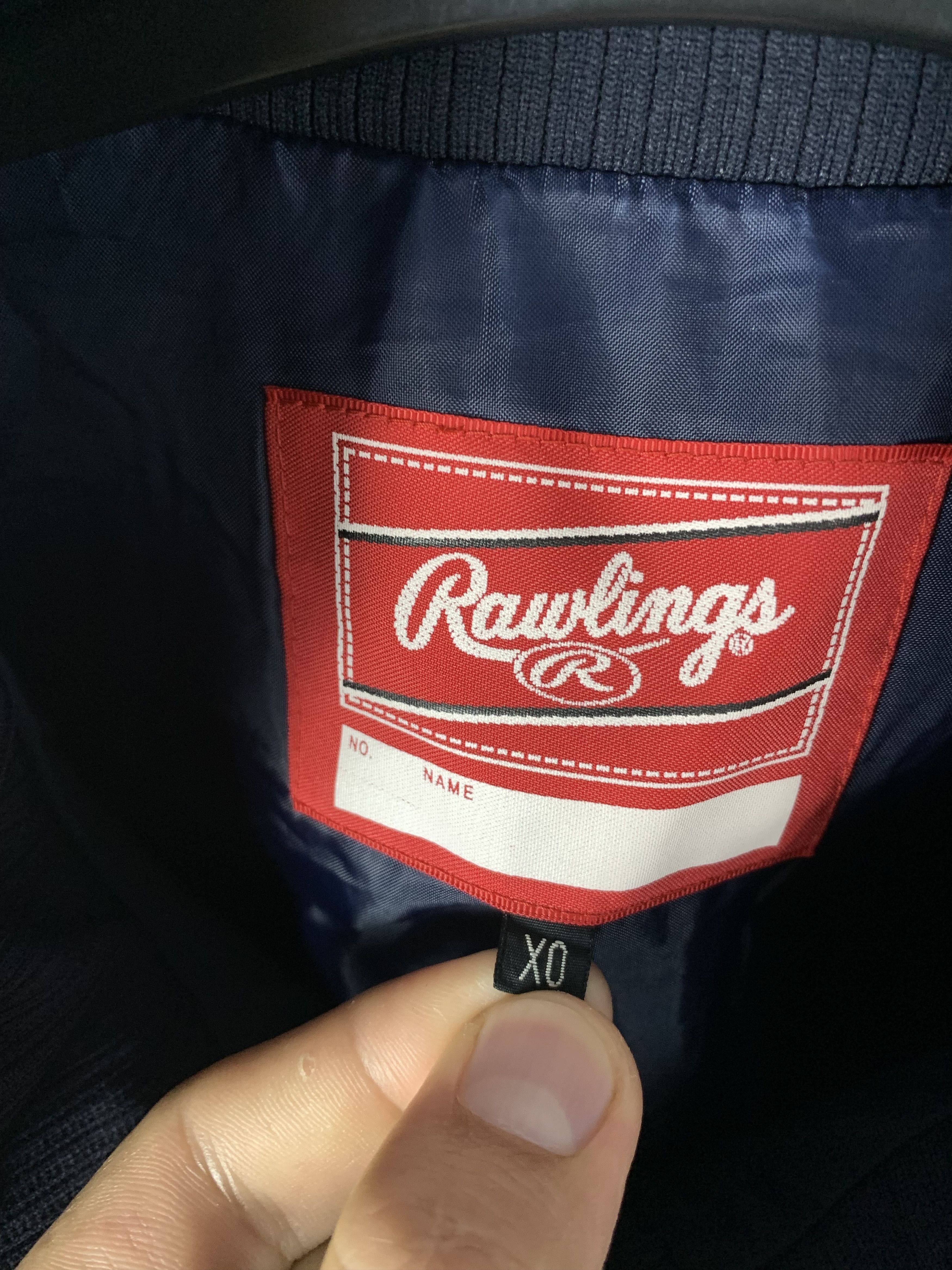 Japanese Brand Rawlings Baseball Club Vintage Mens Nylon Bomber Jacket Size US XL / EU 56 / 4 - 3 Thumbnail