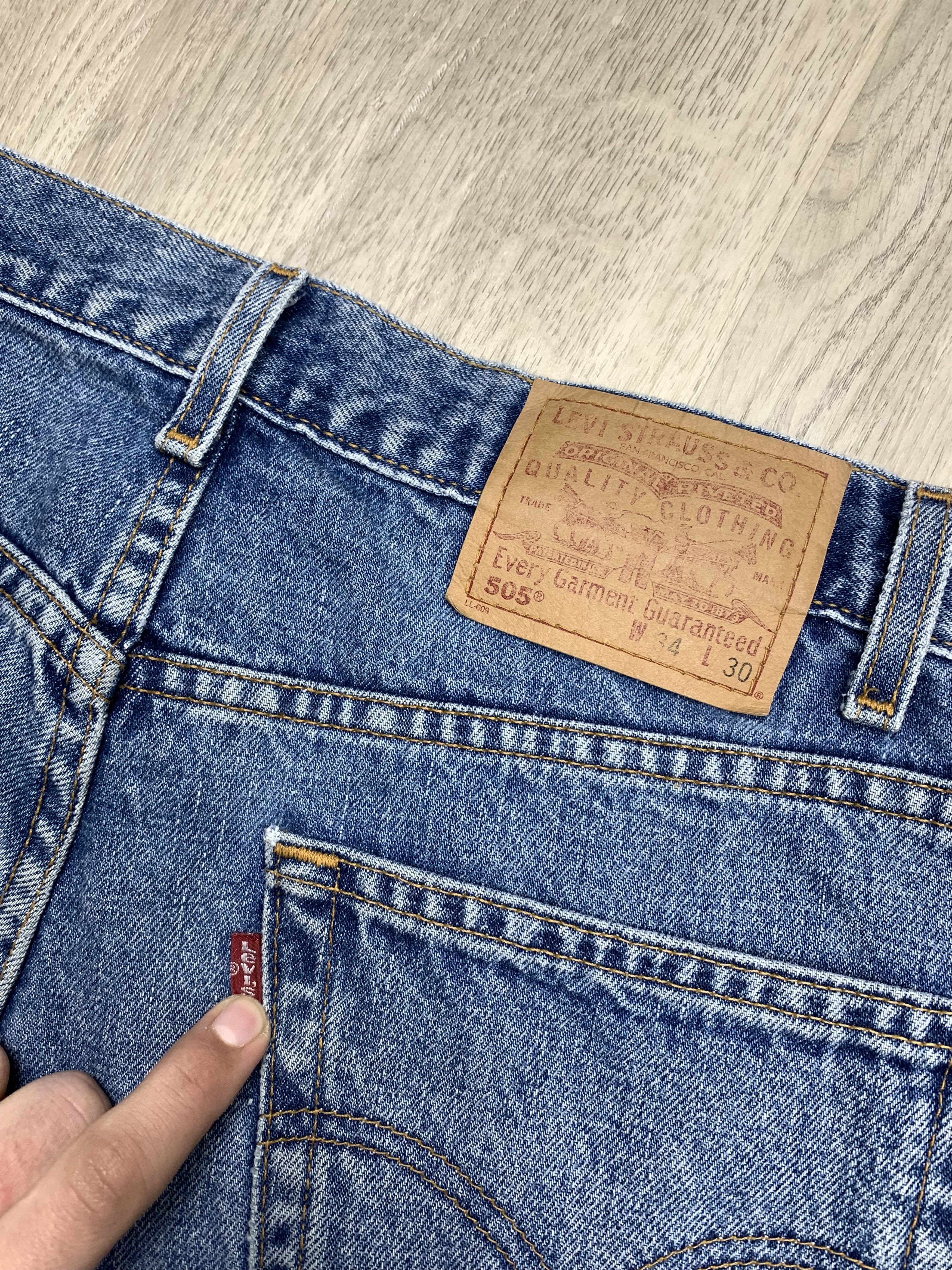 Levi's Levis 505 90s Vintage Blue Denim Pants Jeans Size US 34 / EU 50 - 3 Thumbnail