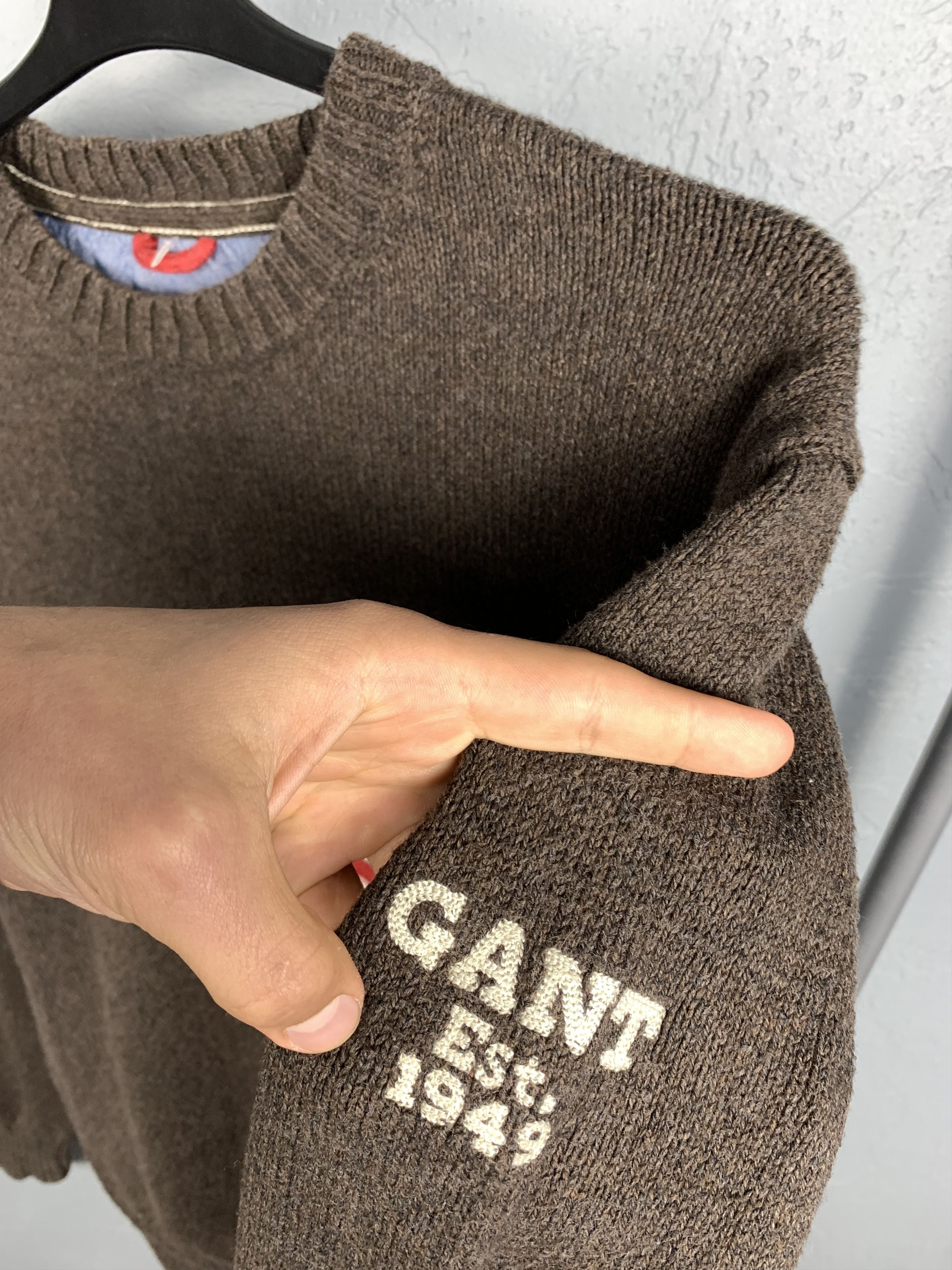 Gant Gant USA Vintage Big Logo Mens Knit Sweater Size US L / EU 52-54 / 3 - 3 Thumbnail