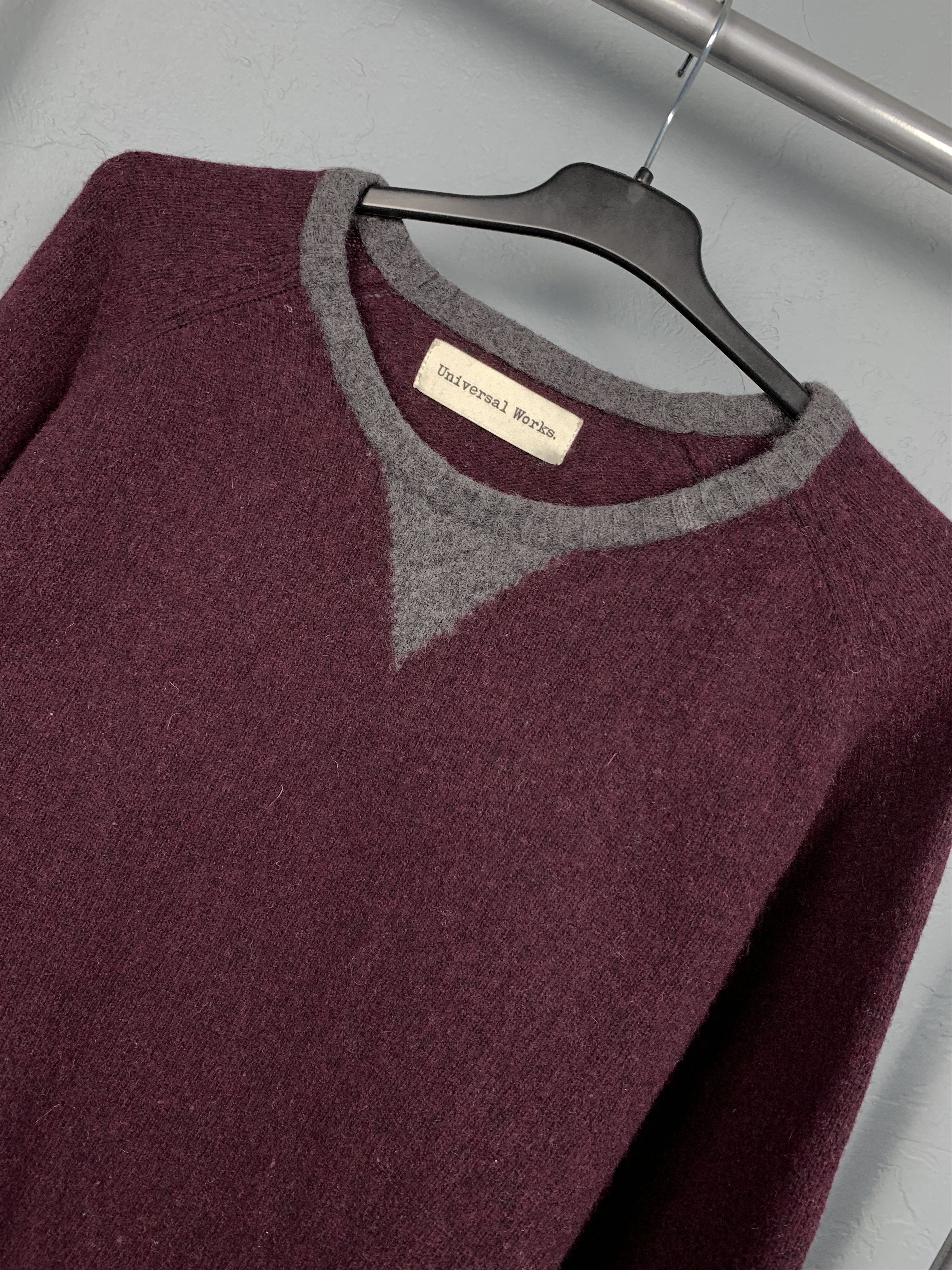 Universal Works Universal Works Mens Wool Knit Crew Neck Sweater Size US M / EU 48-50 / 2 - 2 Thumbnail