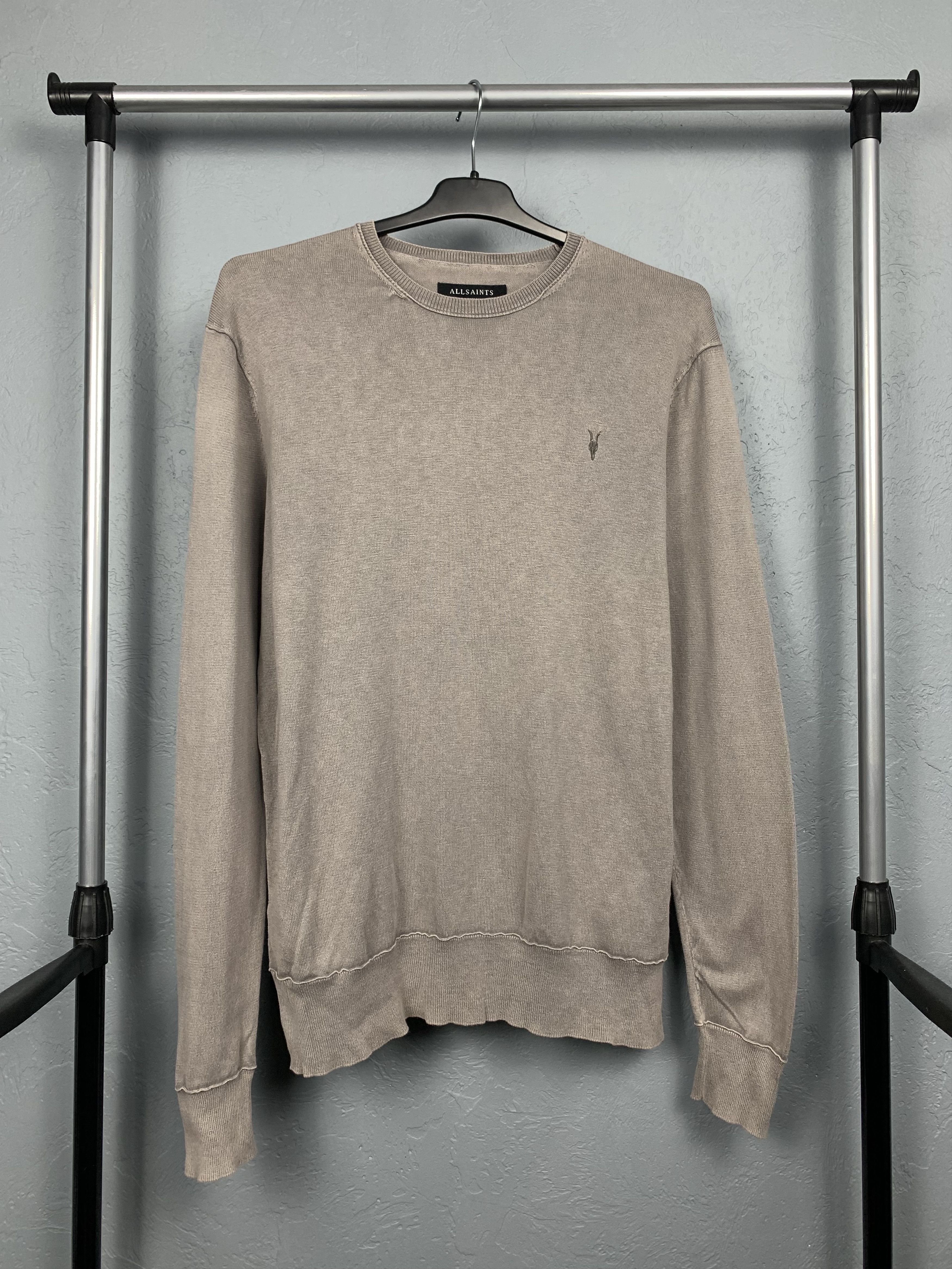 Allsaints Allsaints Klose Crew Neck Mens Washed Cotton Sweater Size US XS / EU 42 / 0 - 1 Thumbnail