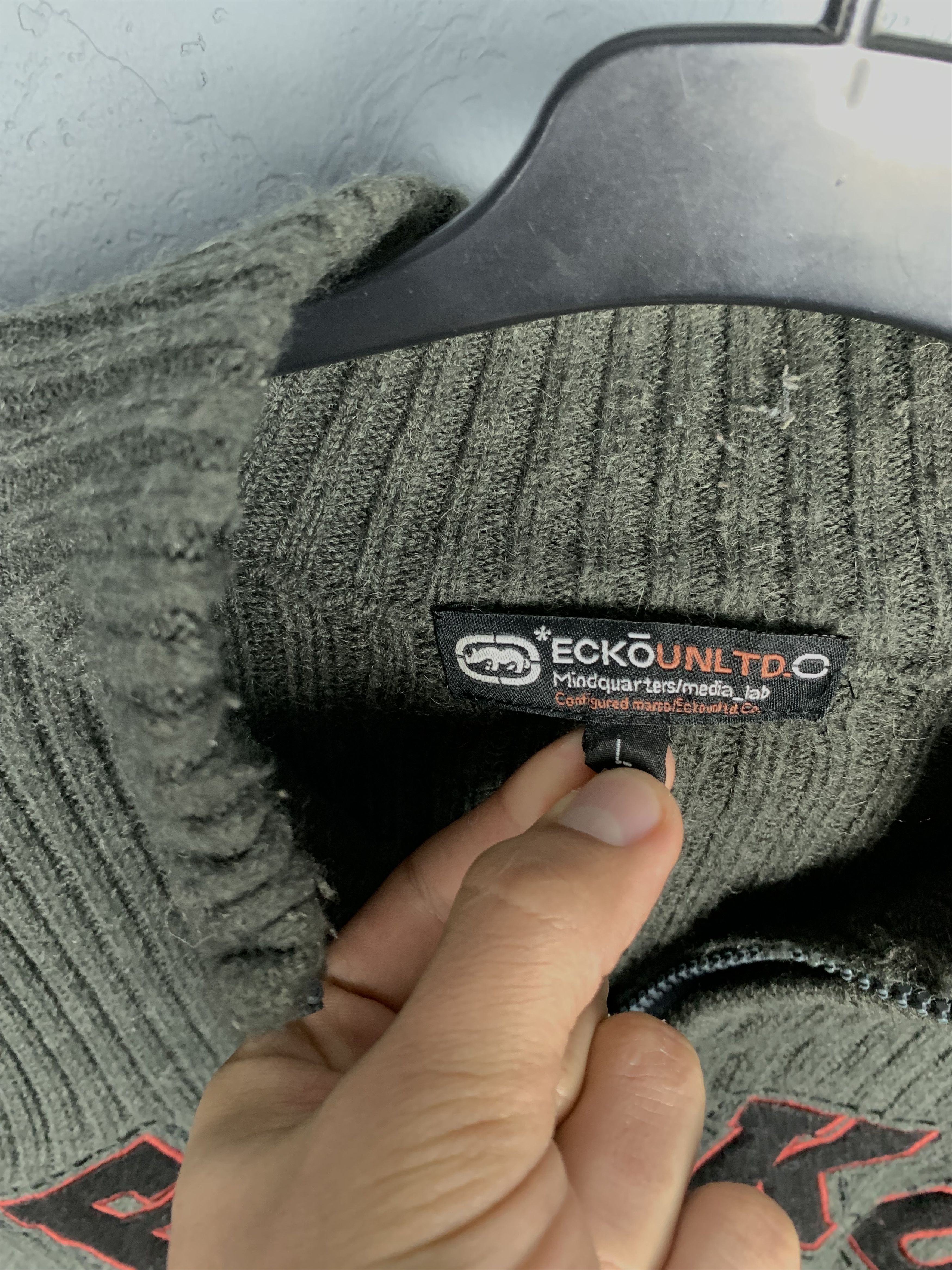 Ecko Unltd. Ecko Unltd. Vintage Knit Full Zip Sweater Size US L / EU 52-54 / 3 - 3 Thumbnail