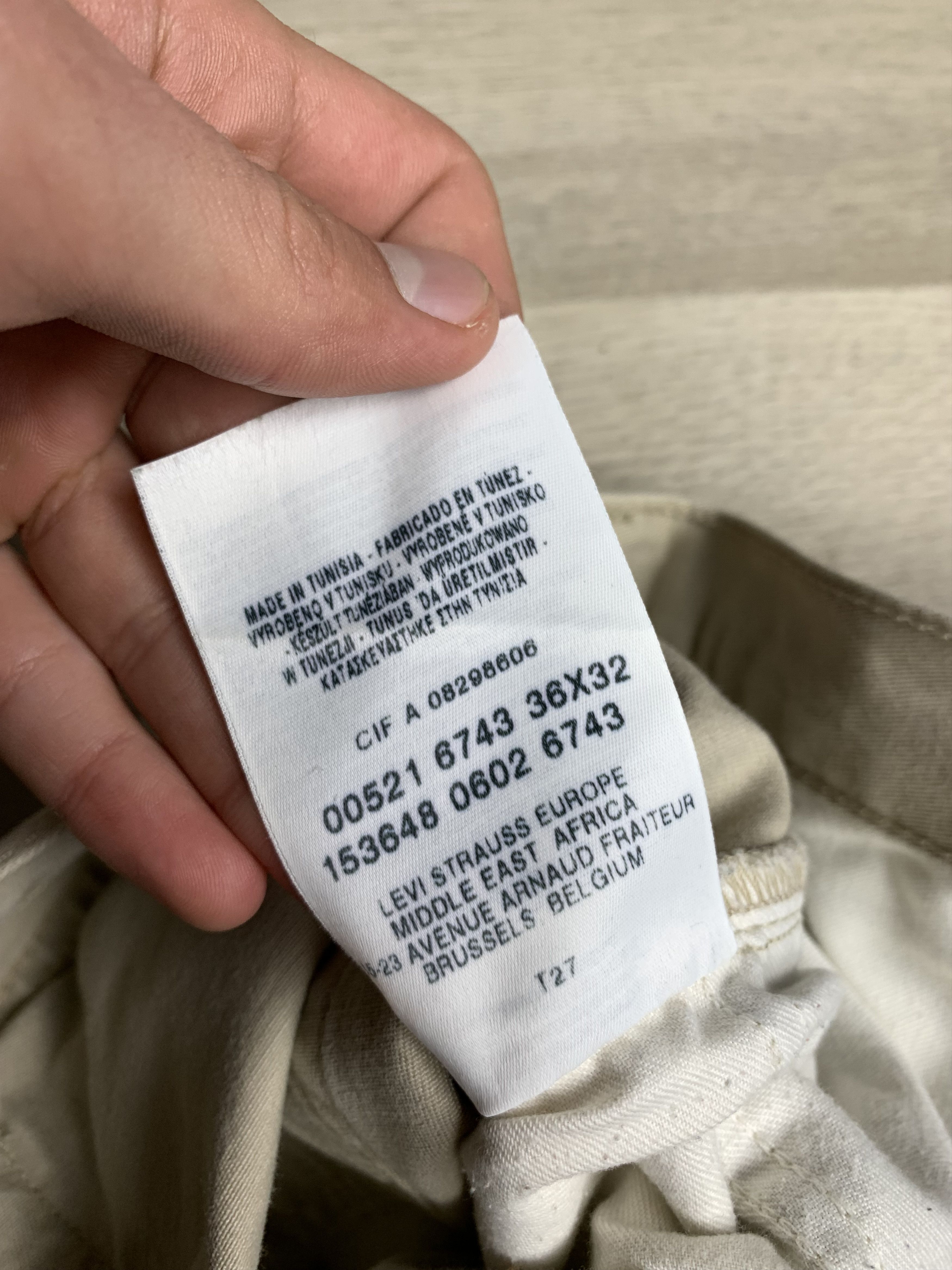 Levi's × Levi's Vintage Clothing Levis 521 Beige Denim Pant Jeans Size US 36 / EU 52 - 8 Thumbnail