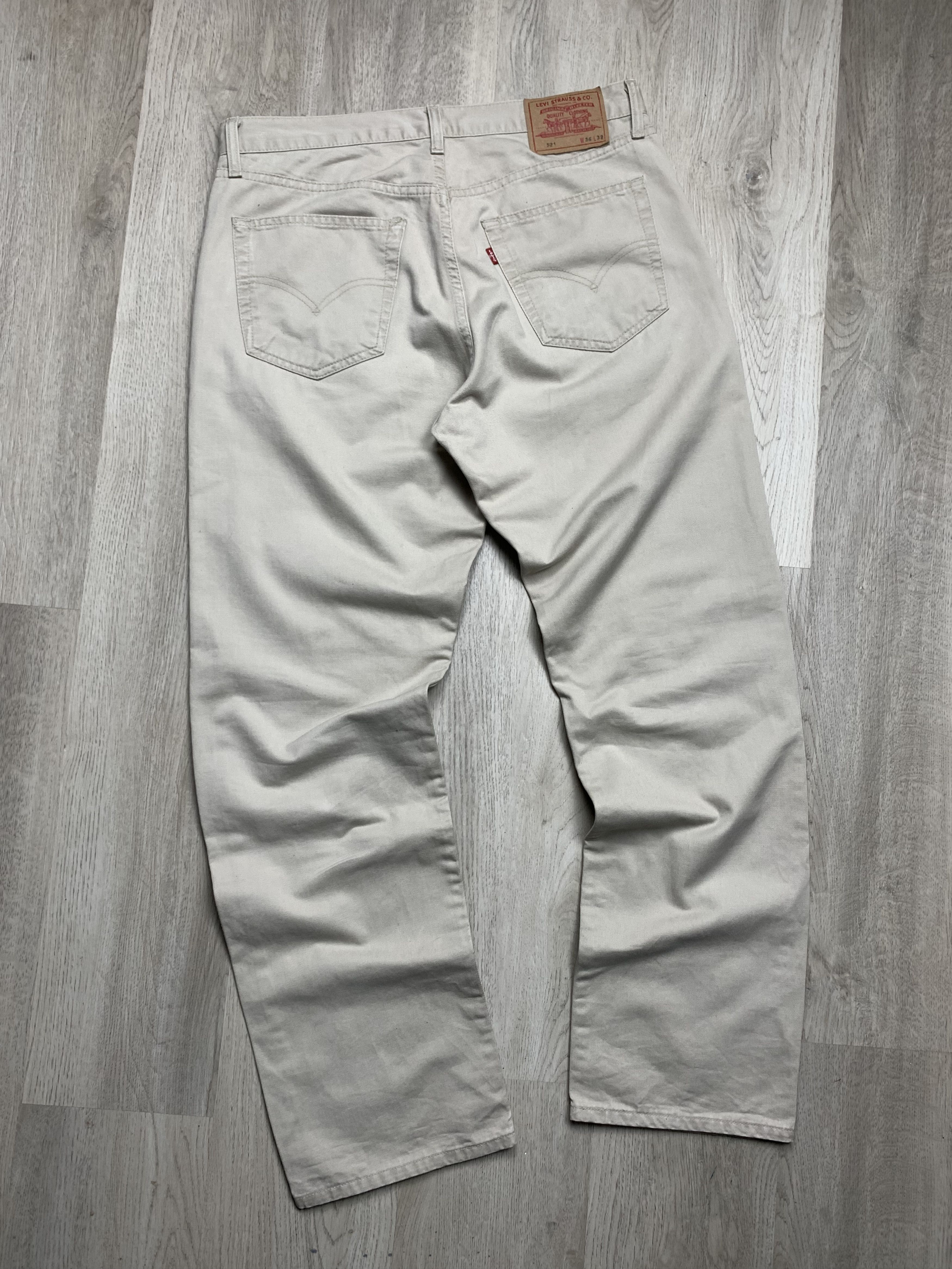Levi's × Levi's Vintage Clothing Levis 521 Beige Denim Pant Jeans Size US 36 / EU 52 - 1 Thumbnail
