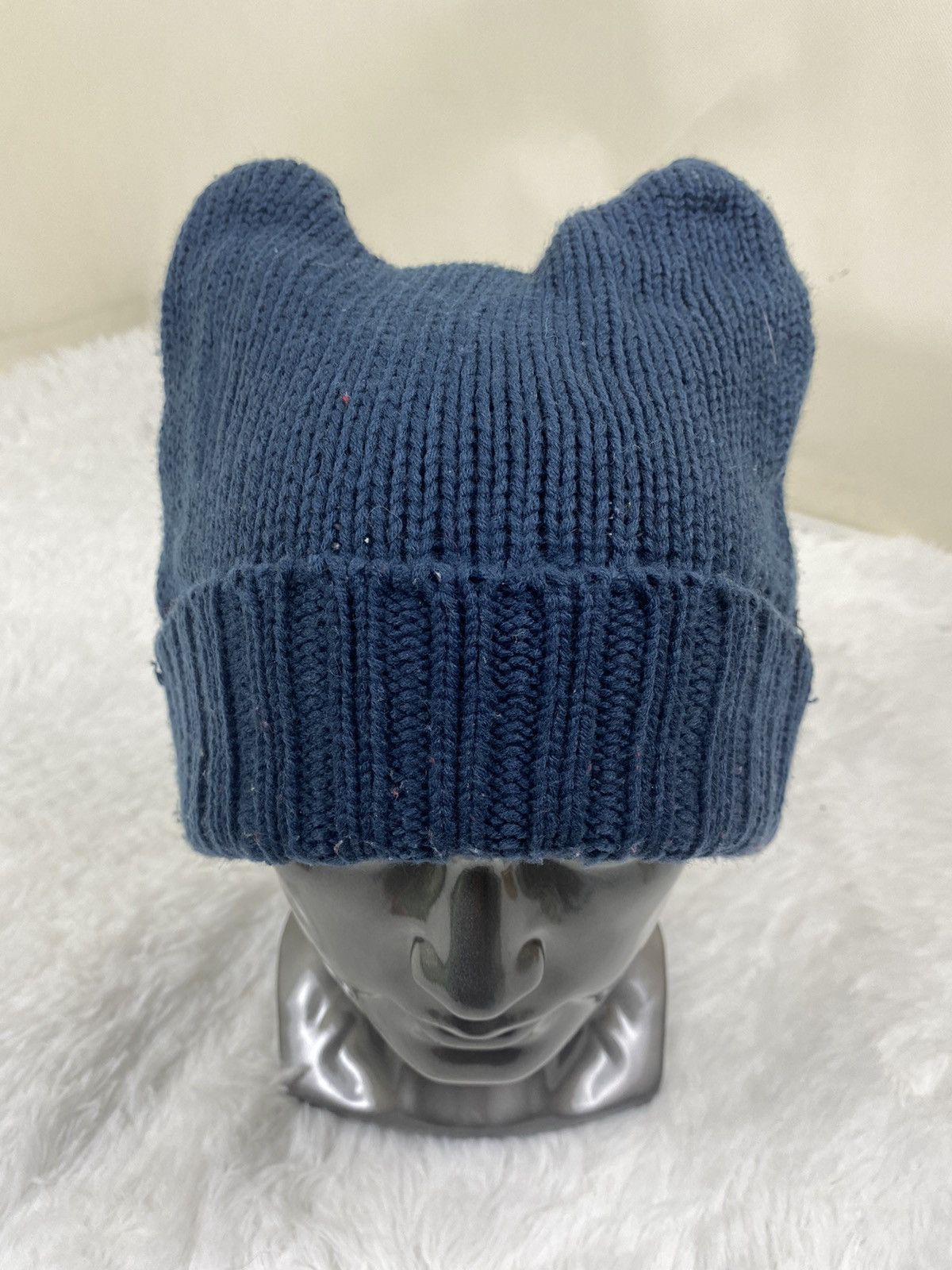 Japanese Brand Vintage Japanese Brand Devil Horn Knitted Beanie Hat Size ONE SIZE - 1 Thumbnail