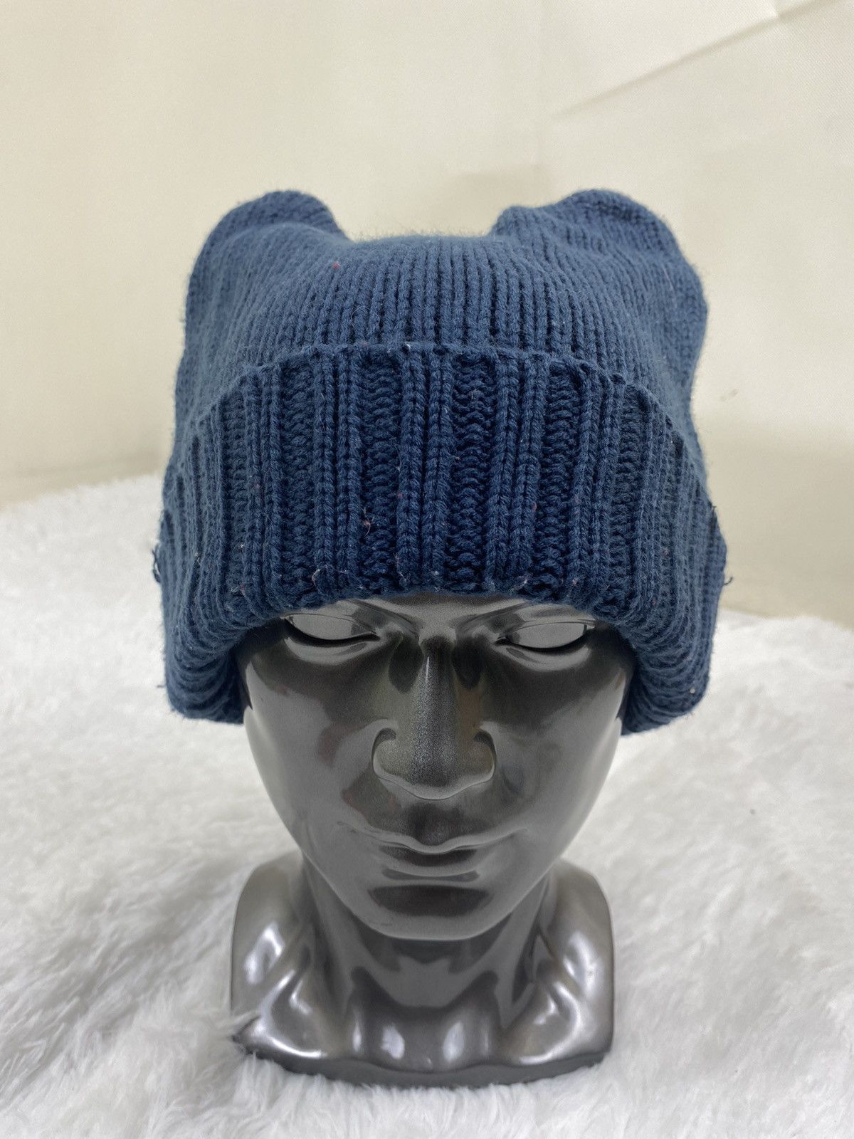 Japanese Brand Vintage Japanese Brand Devil Horn Knitted Beanie Hat Size ONE SIZE - 2 Thumbnail