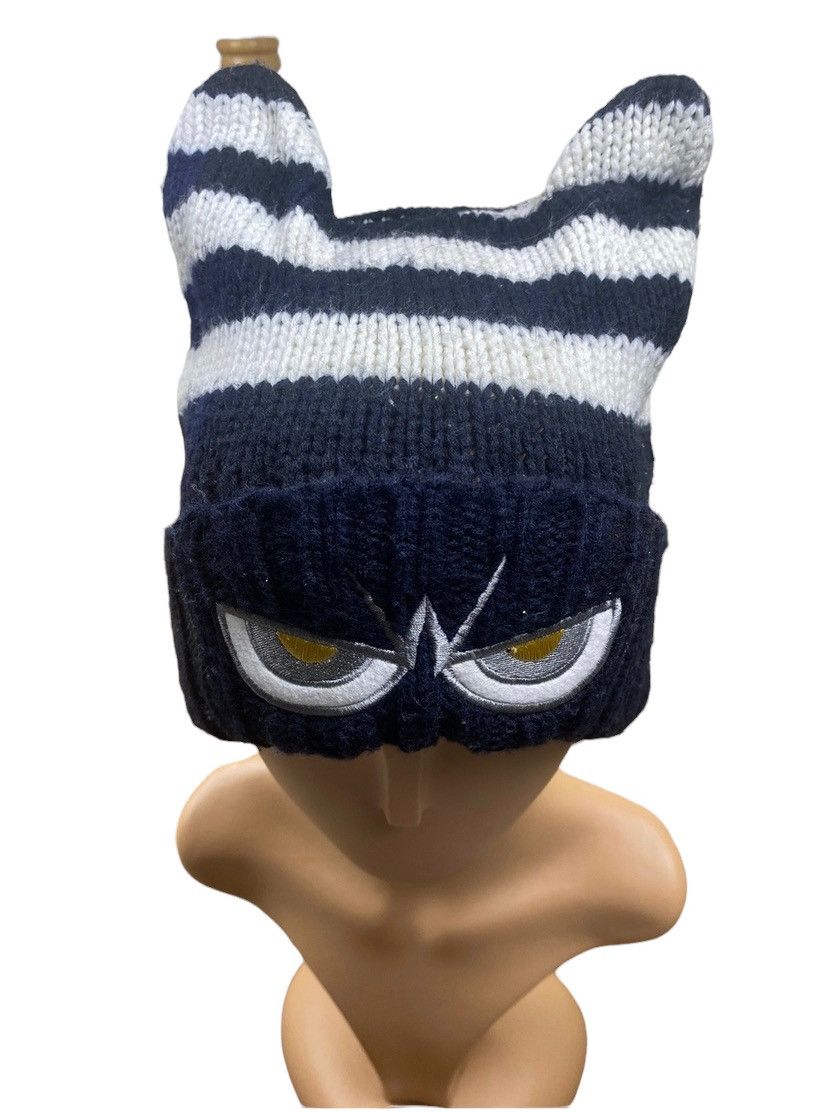 Japanese Brand Eye Embroidery Devil Inspired By CDG Josewong Beanie Hat Size ONE SIZE - 1 Thumbnail