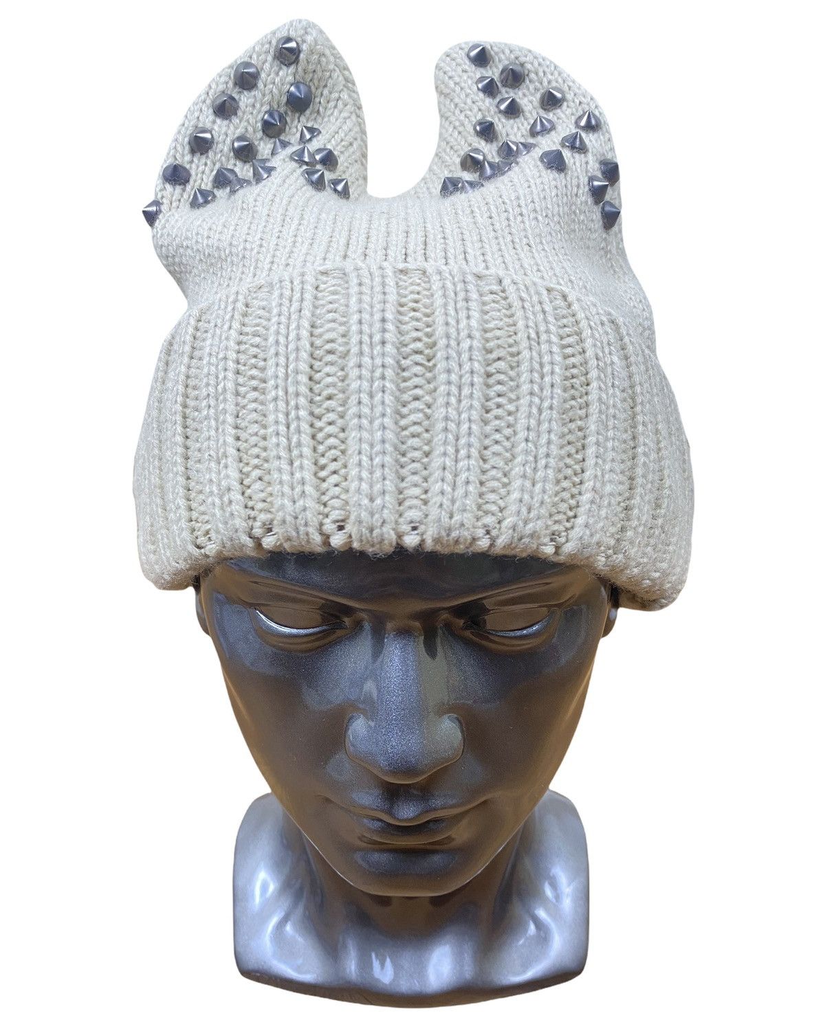 Japanese Brand Japanese Brand Devil Horn Studded Beanie Hat Size ONE SIZE - 1 Thumbnail
