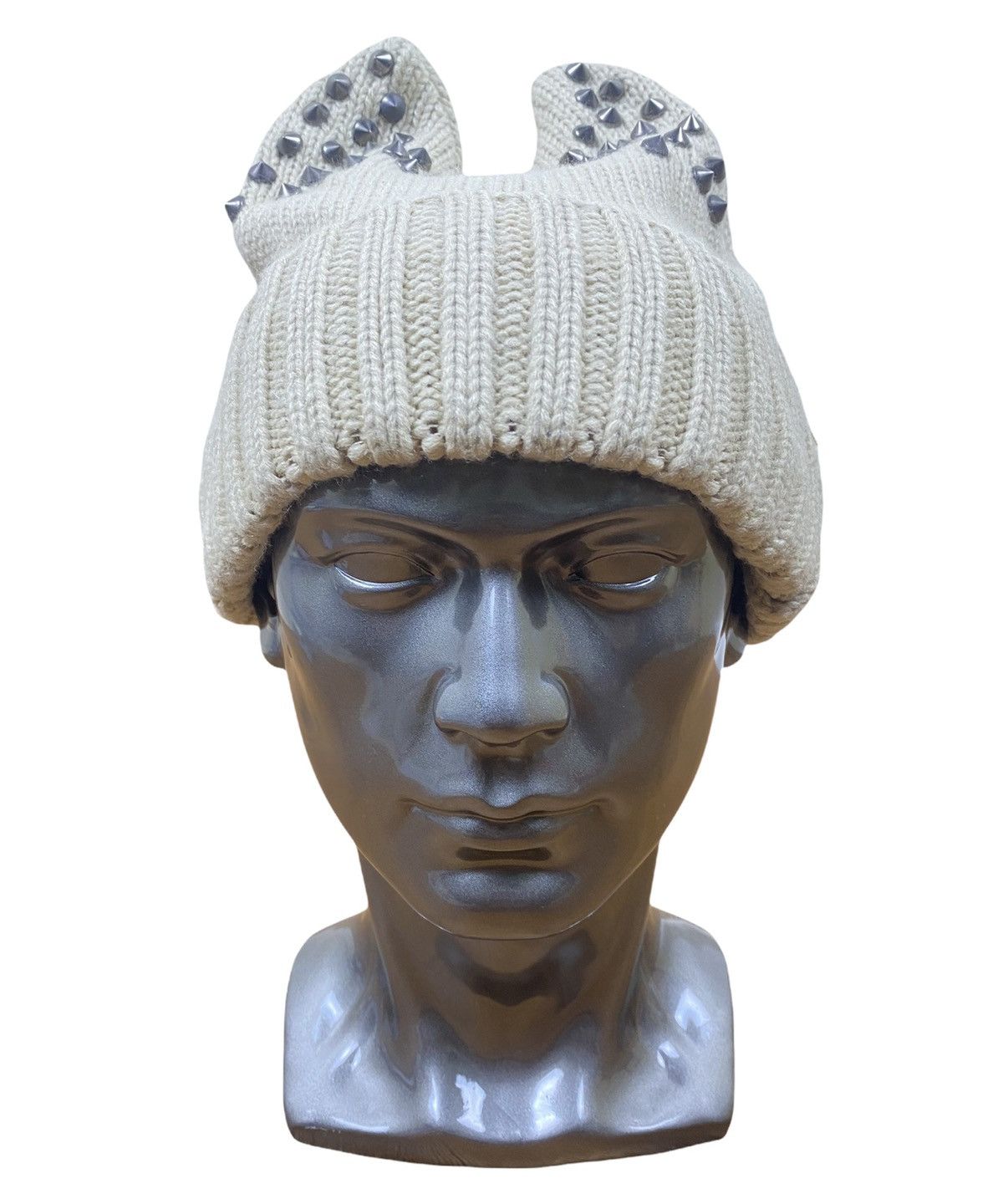 Japanese Brand Japanese Brand Devil Horn Studded Beanie Hat Size ONE SIZE - 2 Thumbnail