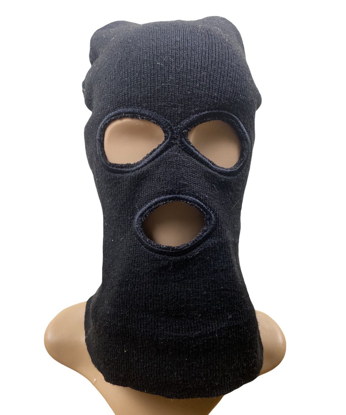 Japanese Brand Unknown Three Hole Balaclava Face Mask in Black Size ONE SIZE - 1 Thumbnail
