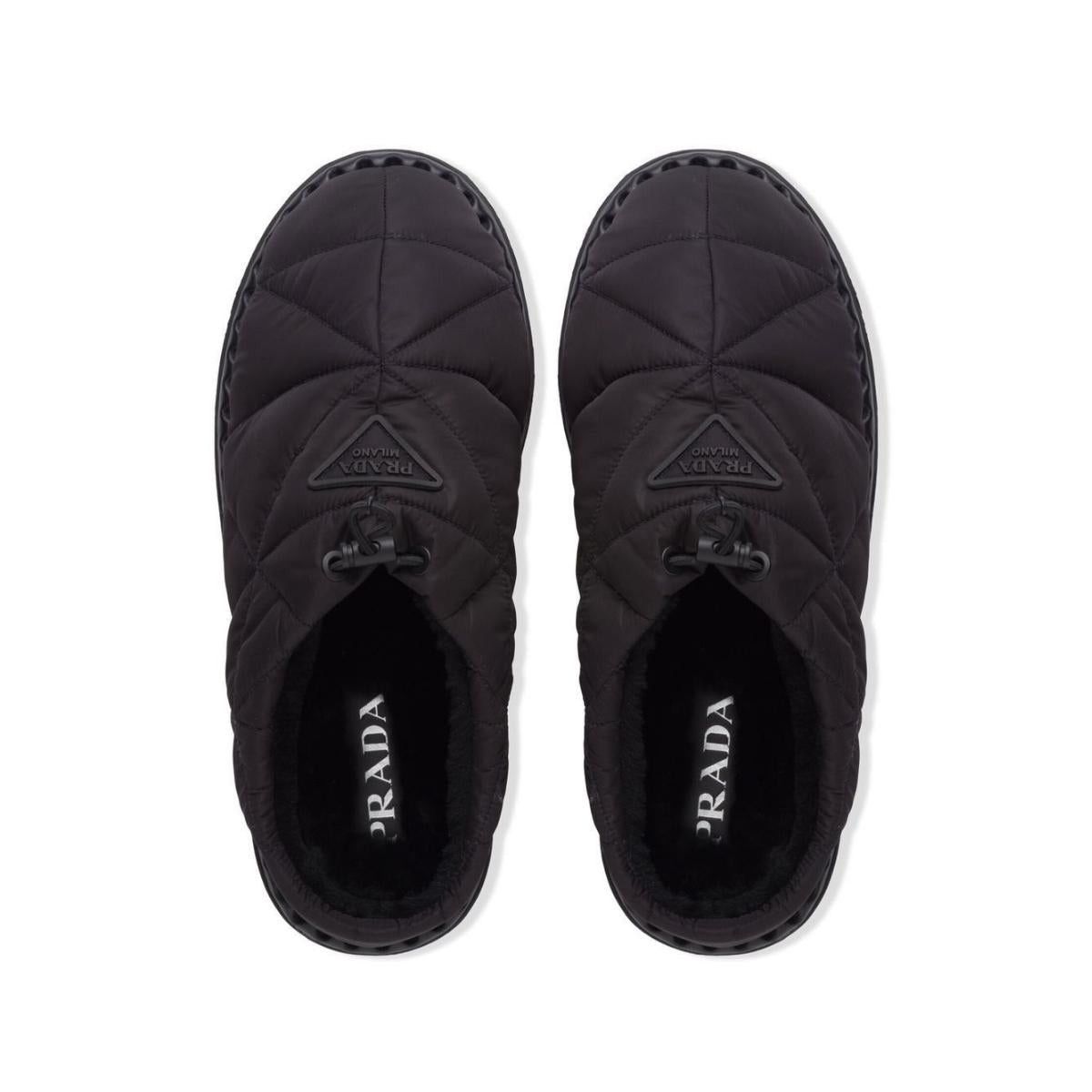 Prada Re-Nylon Shearling-lined Mules Size US 9 / IT 39 - 2 Thumbnail
