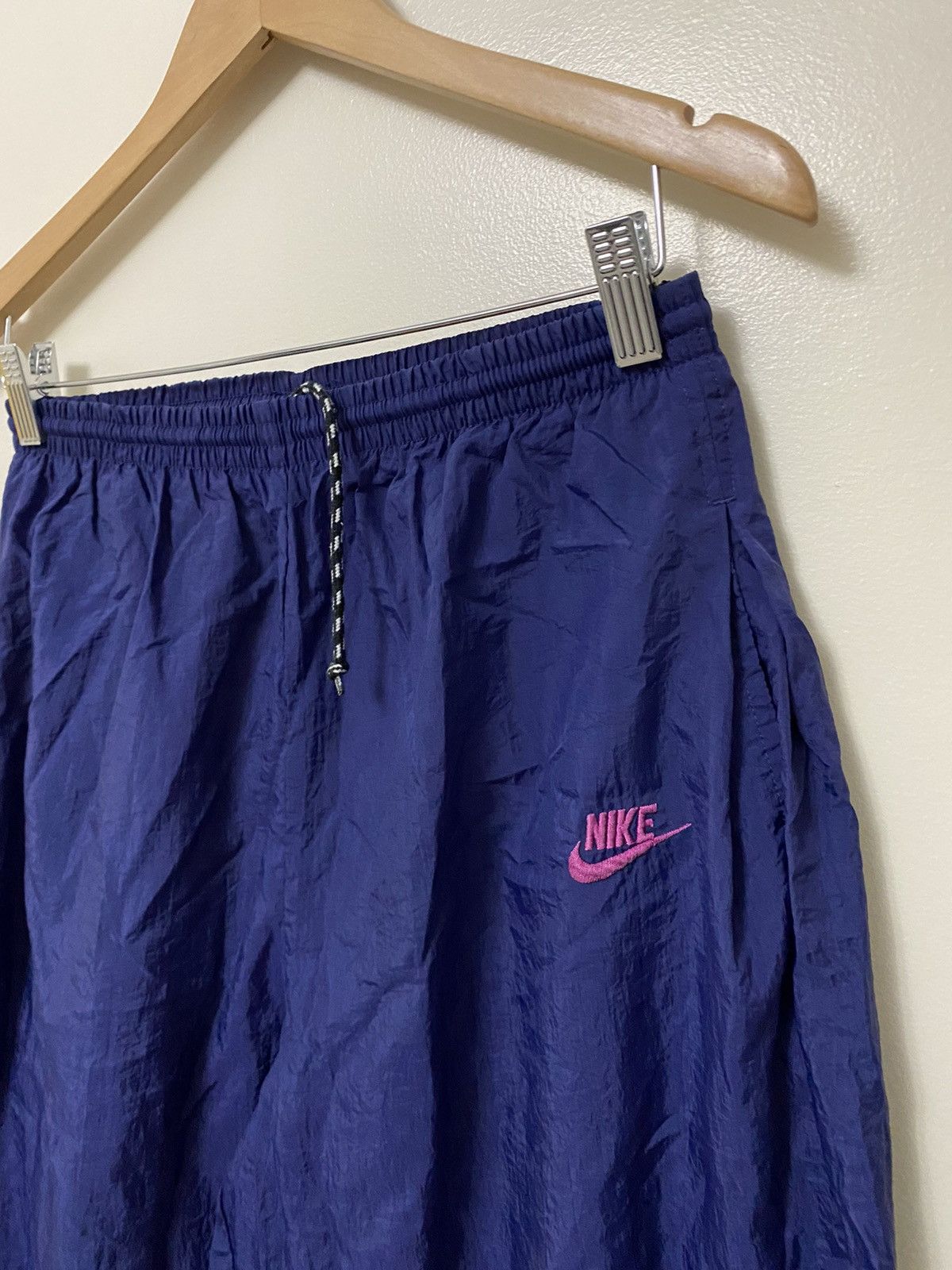 Nike × Vintage Vintage 90s Nike Grape Track Pants Size US 33 - 1 Thumbnail