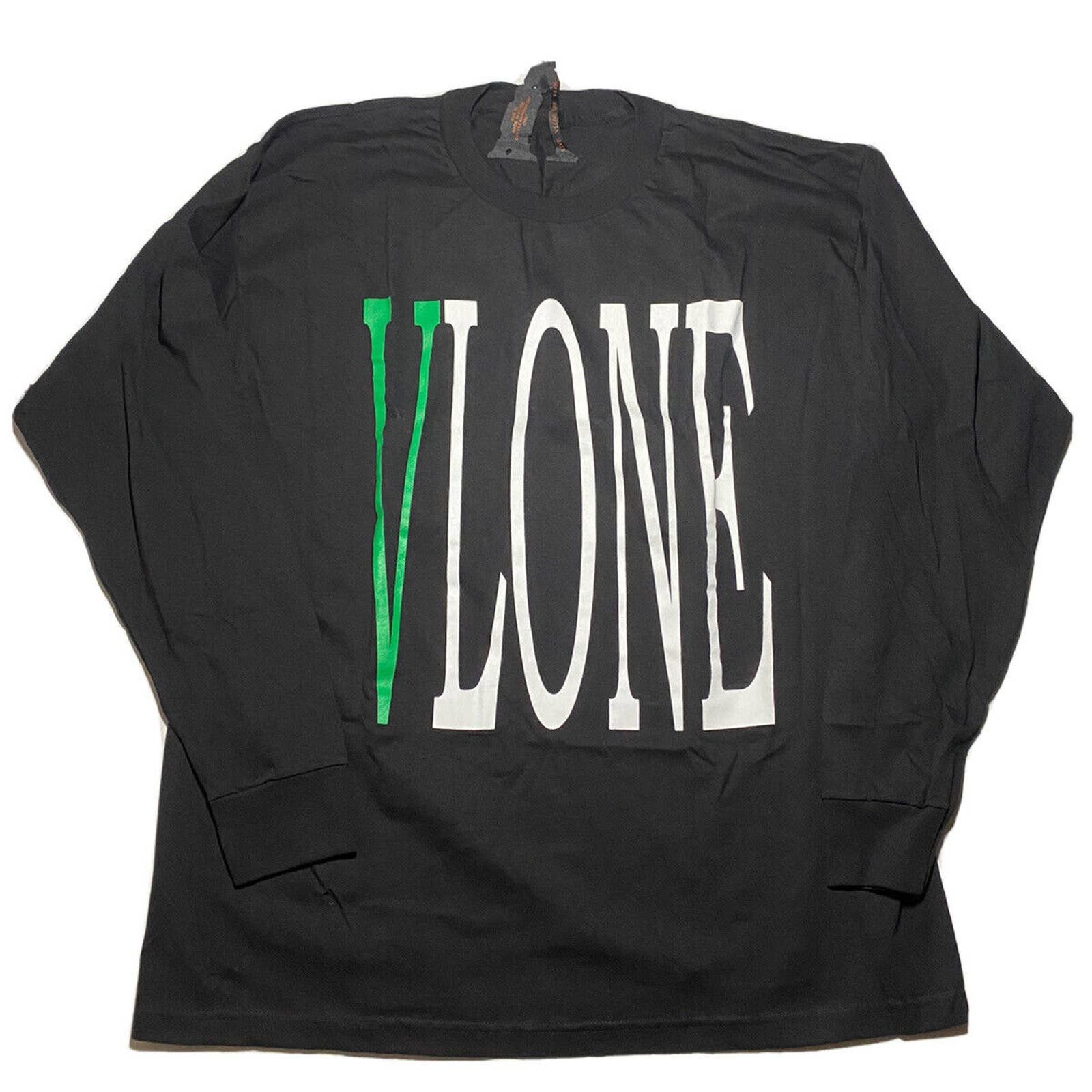 RARE Authentic VLONE Long Sleeve T-shirt Size XL black/green