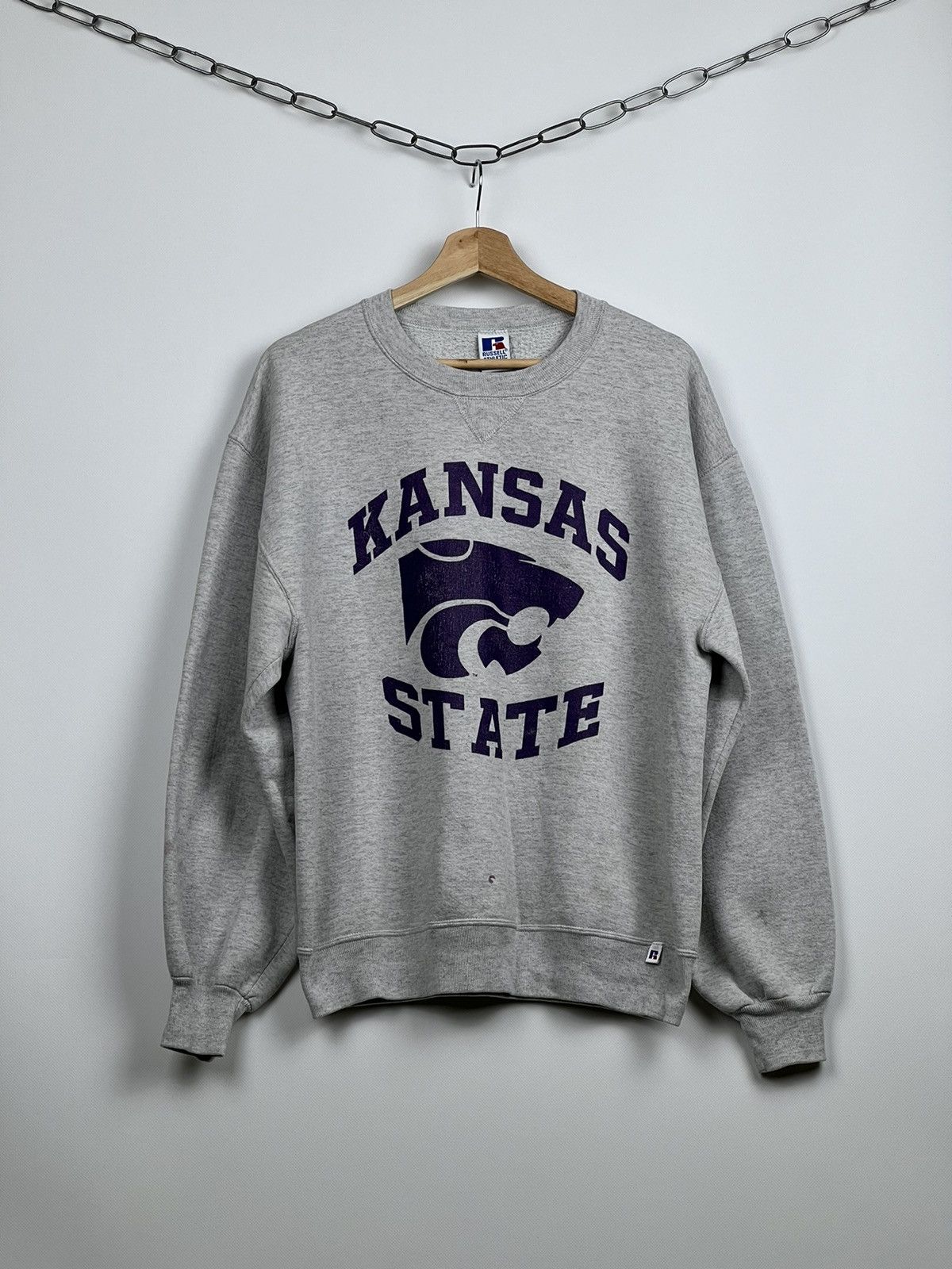 Russell Athletic × Vintage Vintage Russell Athletic Kansas State Sweatshirt Made in USA Size US L / EU 52-54 / 3 - 1 Thumbnail