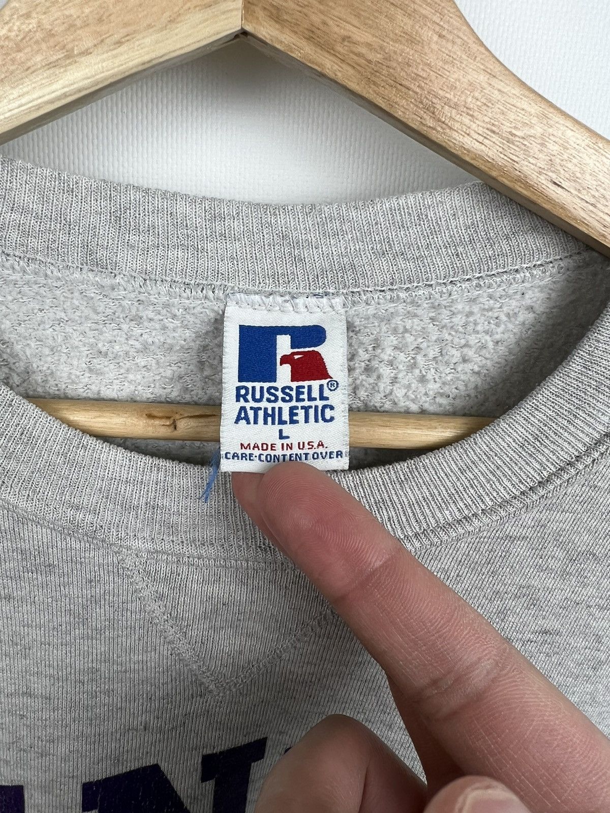 Russell Athletic × Vintage Vintage Russell Athletic Kansas State Sweatshirt Made in USA Size US L / EU 52-54 / 3 - 11 Thumbnail