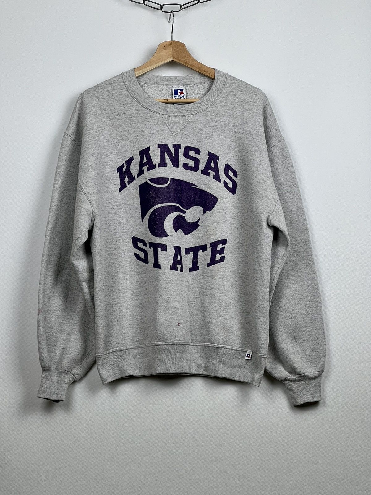 Russell Athletic × Vintage Vintage Russell Athletic Kansas State Sweatshirt Made in USA Size US L / EU 52-54 / 3 - 3 Thumbnail