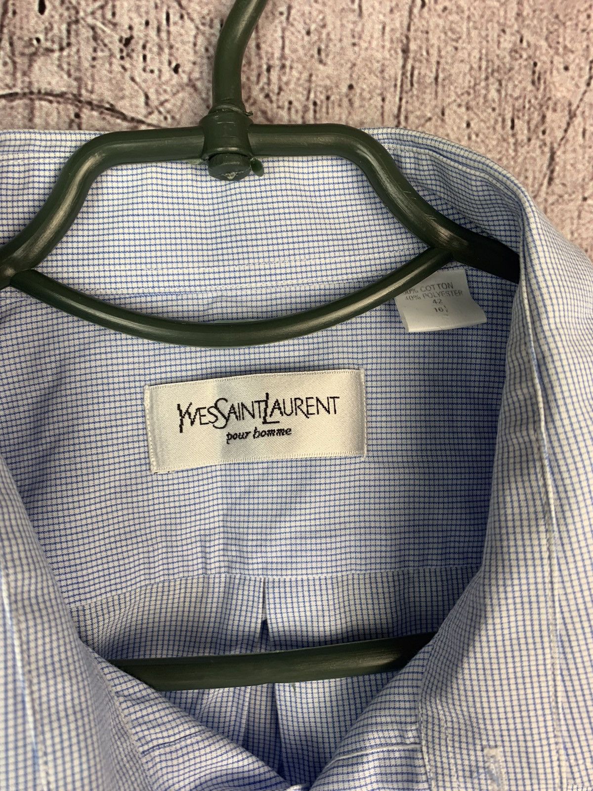 Vintage × Yves Saint Laurent Yves Saint Laurent YSL Plaid Shirts Size US M / EU 48-50 / 2 - 3 Thumbnail