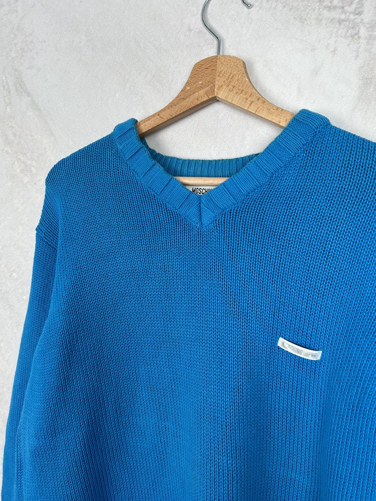Moschino Vintage Moschino Jeans Blue Sweater 90s Y2K Retro Size US L / EU 52-54 / 3 - 4 Thumbnail
