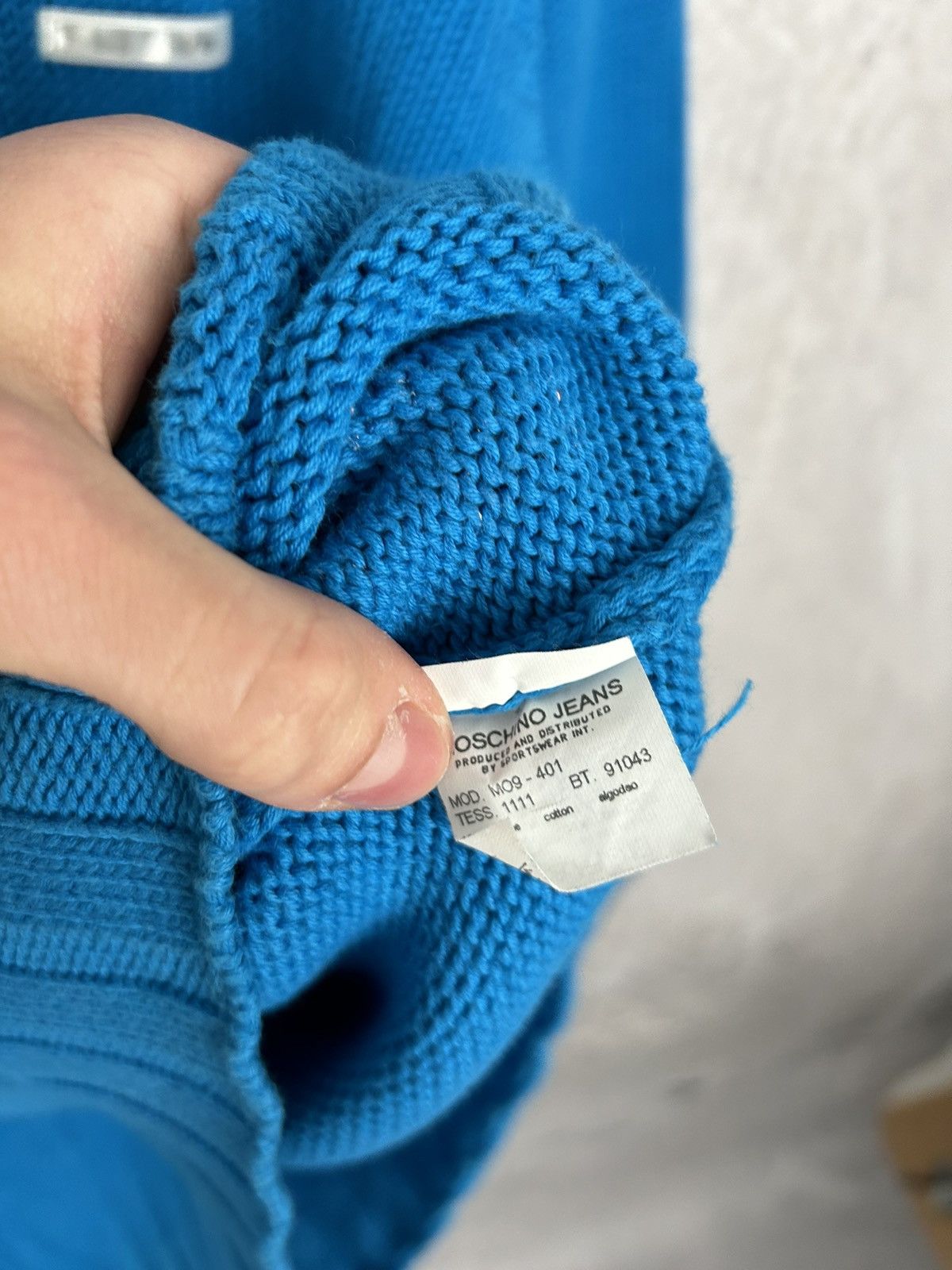 Moschino Vintage Moschino Jeans Blue Sweater 90s Y2K Retro Size US L / EU 52-54 / 3 - 6 Thumbnail