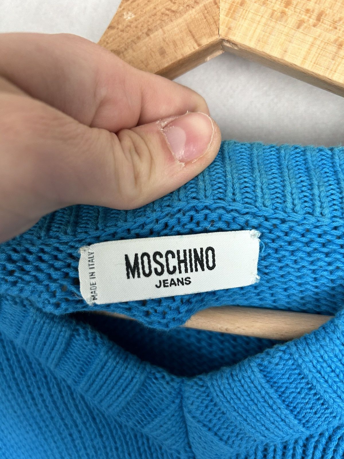 Moschino Vintage Moschino Jeans Blue Sweater 90s Y2K Retro Size US L / EU 52-54 / 3 - 5 Thumbnail