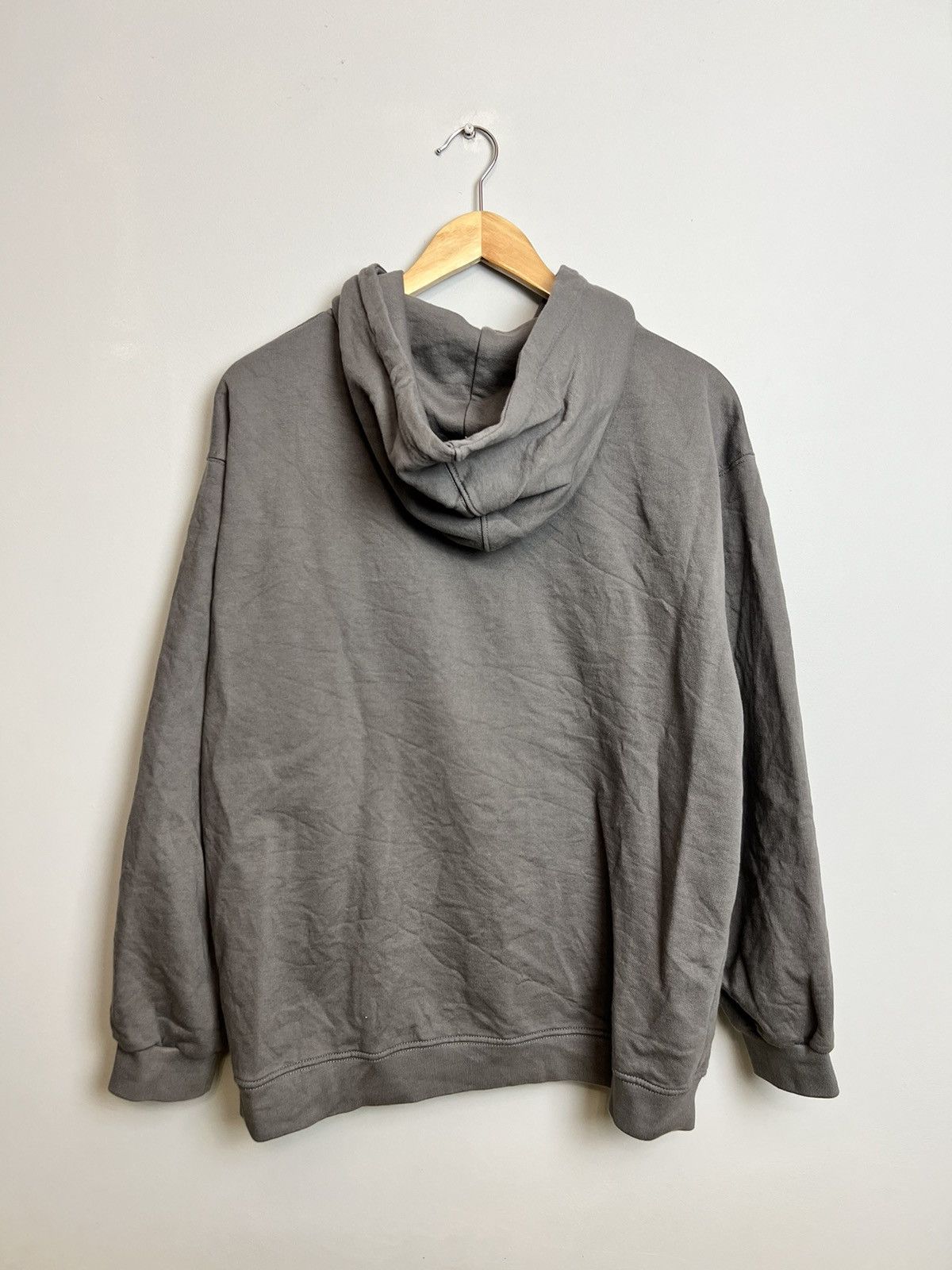 Vintage Rare 90s Vintage Washed Grey Blank Zip Hoodie Travis Vibe Size US M / EU 48-50 / 2 - 2 Thumbnail