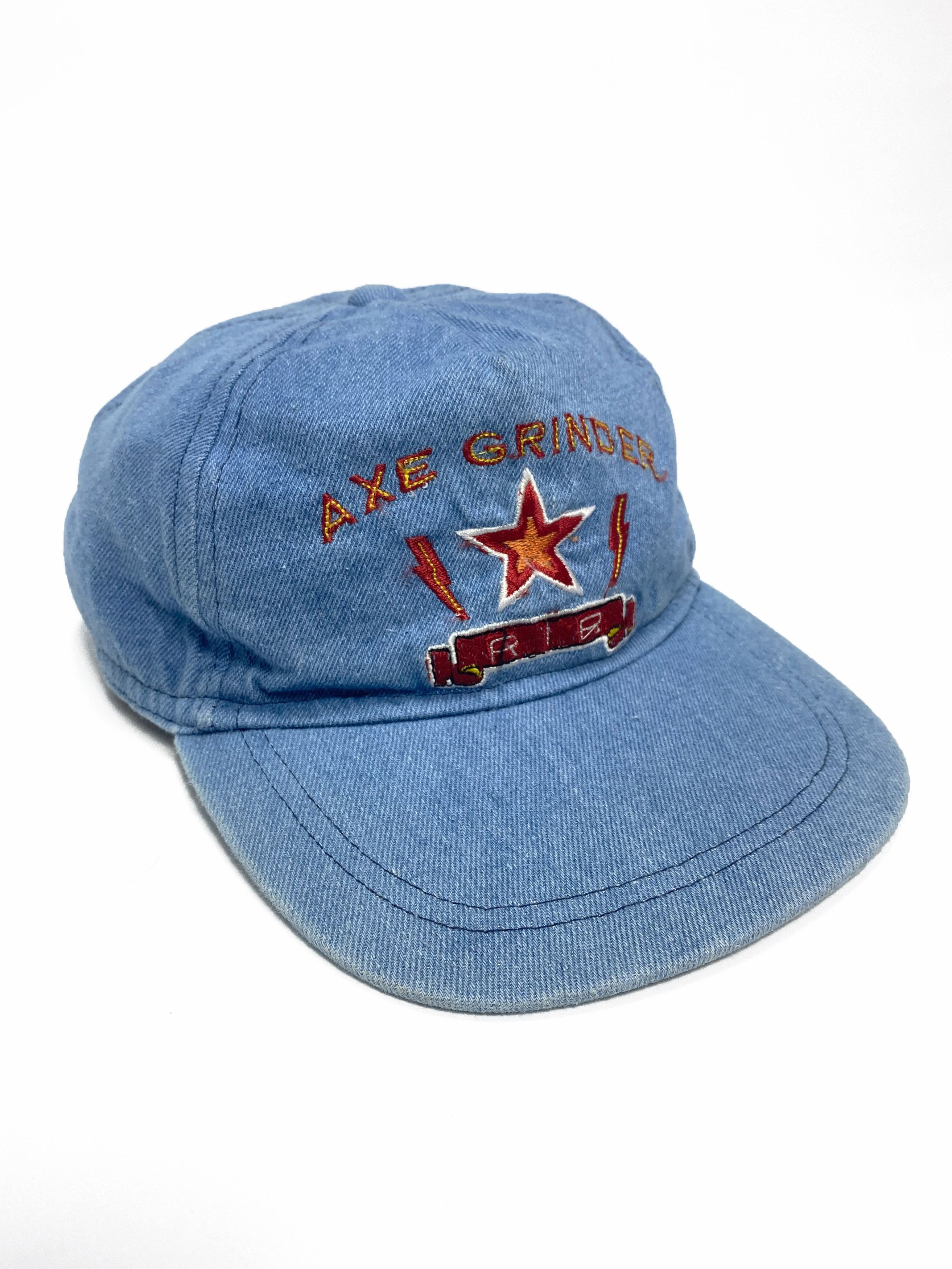 Vintage Axe Grinder 90s Vintage Washed Denim Snapback Cap Size ONE SIZE - 1 Thumbnail