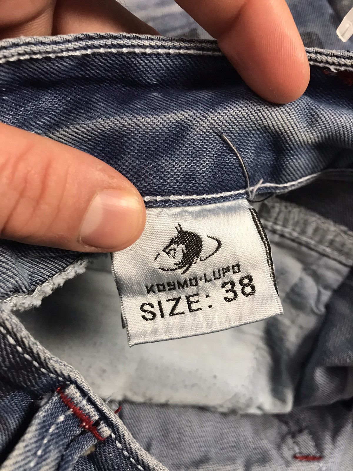 Ed Hardy × Japanese Brand × Vintage Vintage Kosmo Lupo Japanese Ed hardy Style Jeans Size US 38 / EU 54 - 10 Thumbnail