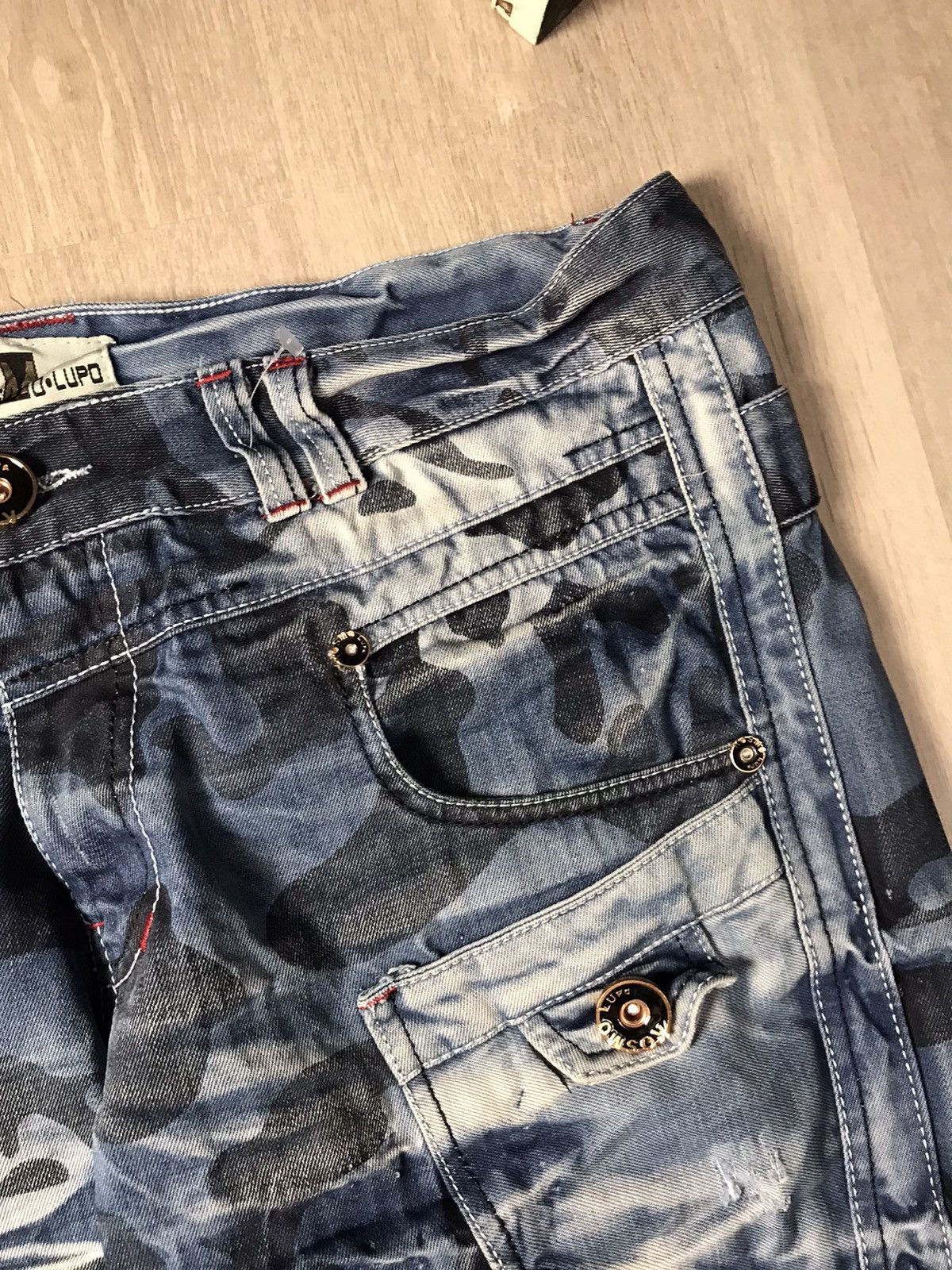 Ed Hardy × Japanese Brand × Vintage Vintage Kosmo Lupo Japanese Ed hardy Style Jeans Size US 38 / EU 54 - 6 Thumbnail
