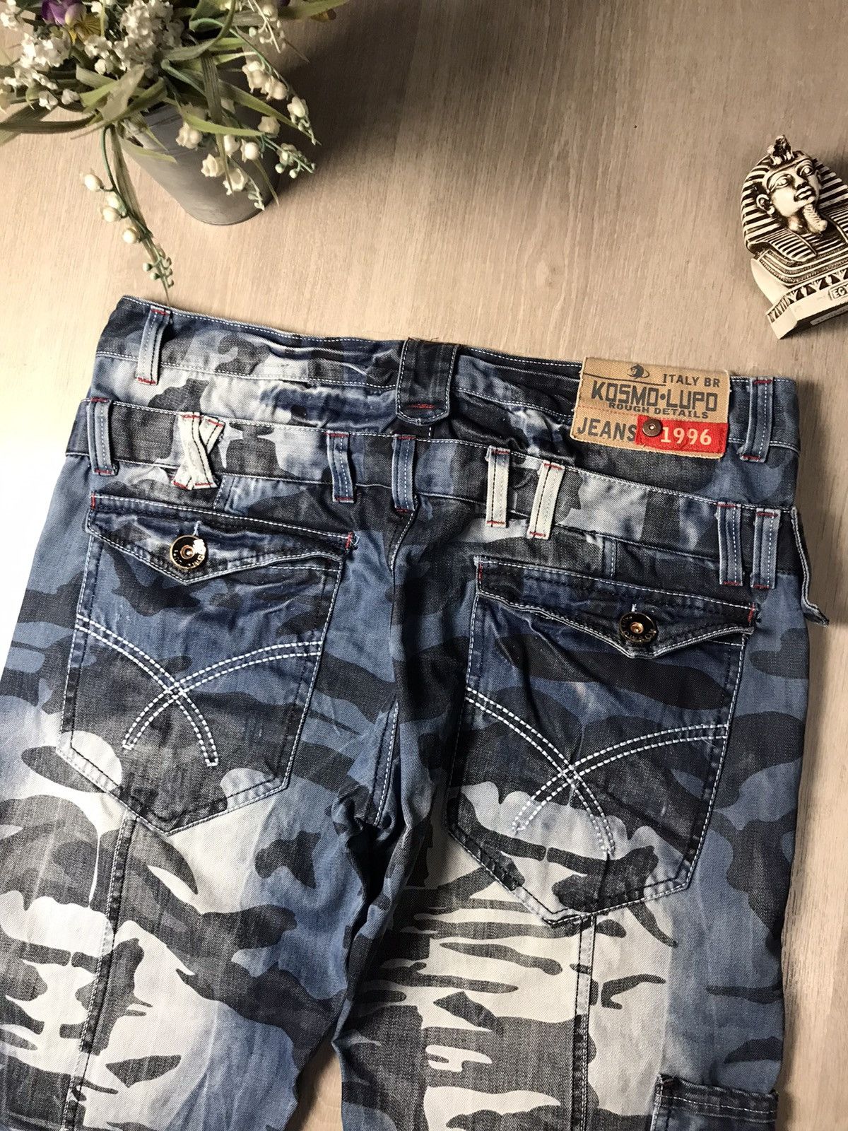 Ed Hardy × Japanese Brand × Vintage Vintage Kosmo Lupo Japanese Ed hardy Style Jeans Size US 38 / EU 54 - 14 Thumbnail