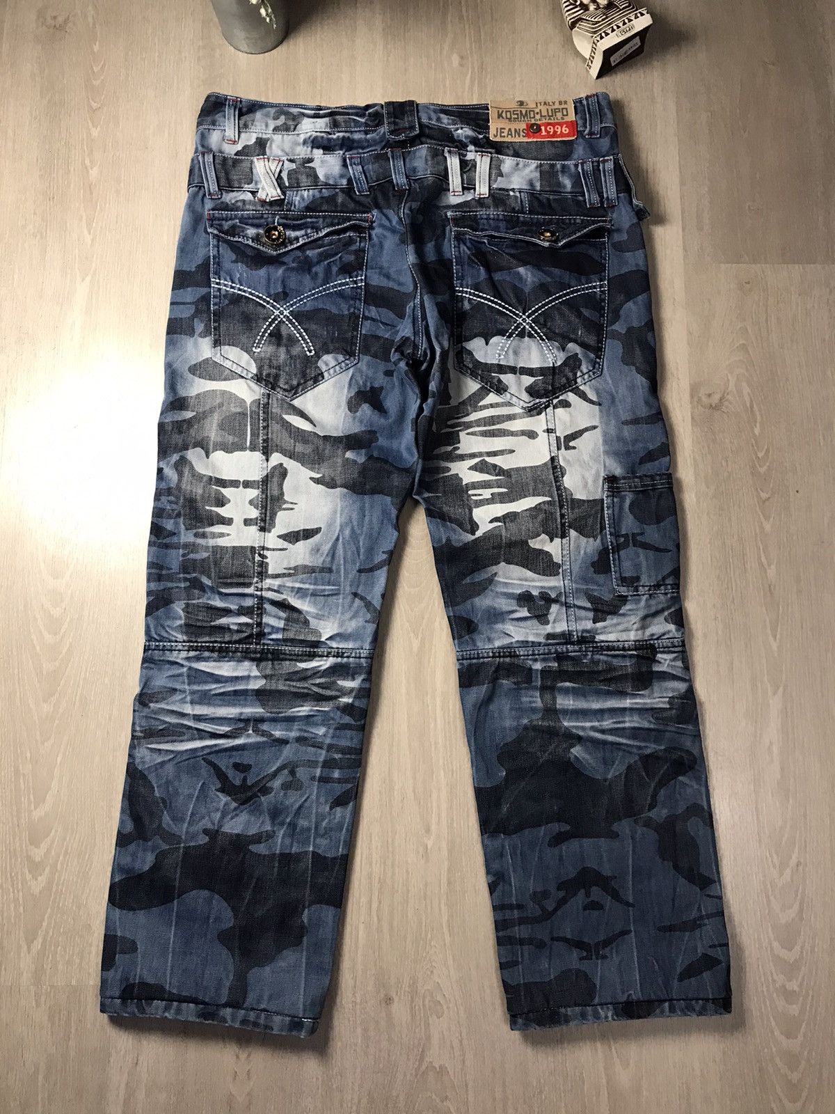 Ed Hardy × Japanese Brand × Vintage Vintage Kosmo Lupo Japanese Ed hardy Style Jeans Size US 38 / EU 54 - 13 Thumbnail