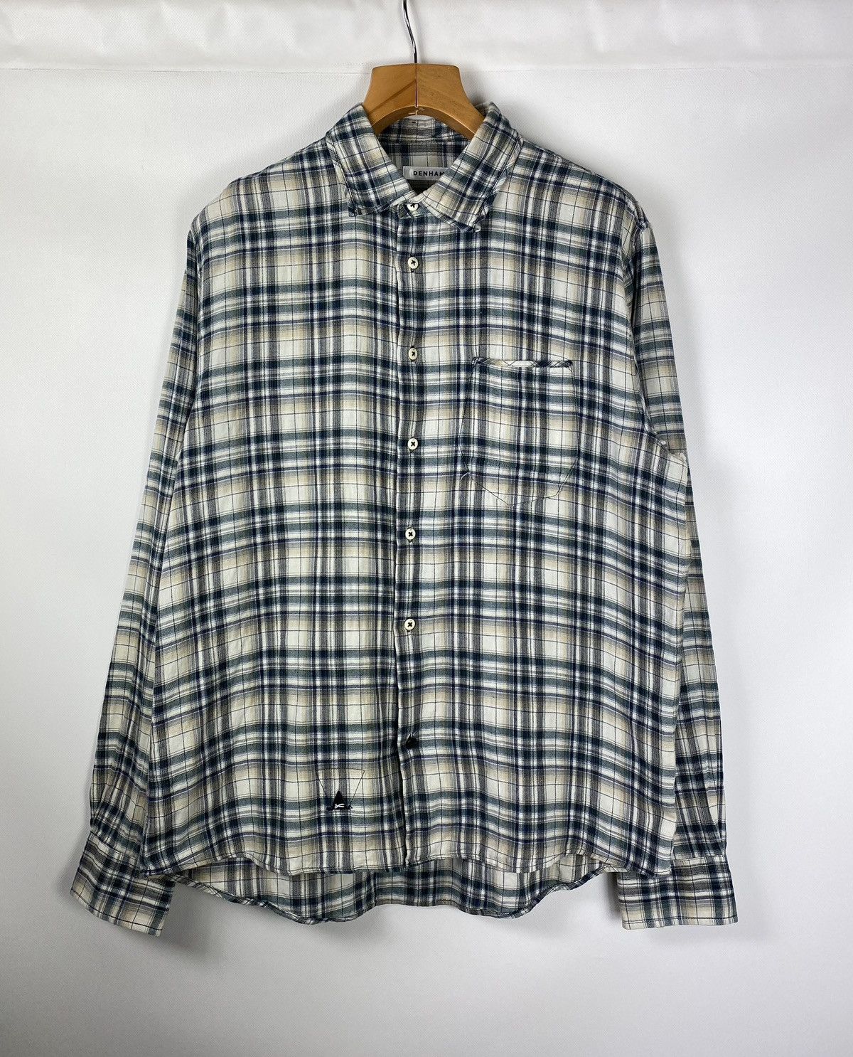 DENHAM Denham Plain men’s long sleeve checked shirt size Xl Size US XL / EU 56 / 4 - 1 Thumbnail