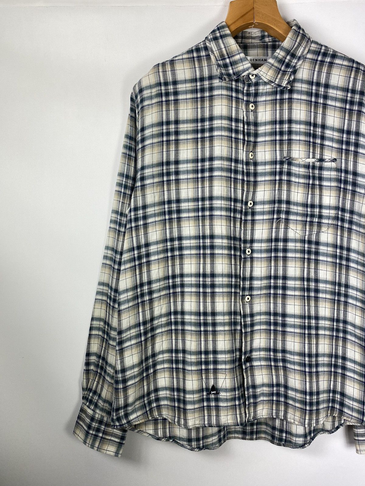 DENHAM Denham Plain men’s long sleeve checked shirt size Xl Size US XL / EU 56 / 4 - 2 Thumbnail
