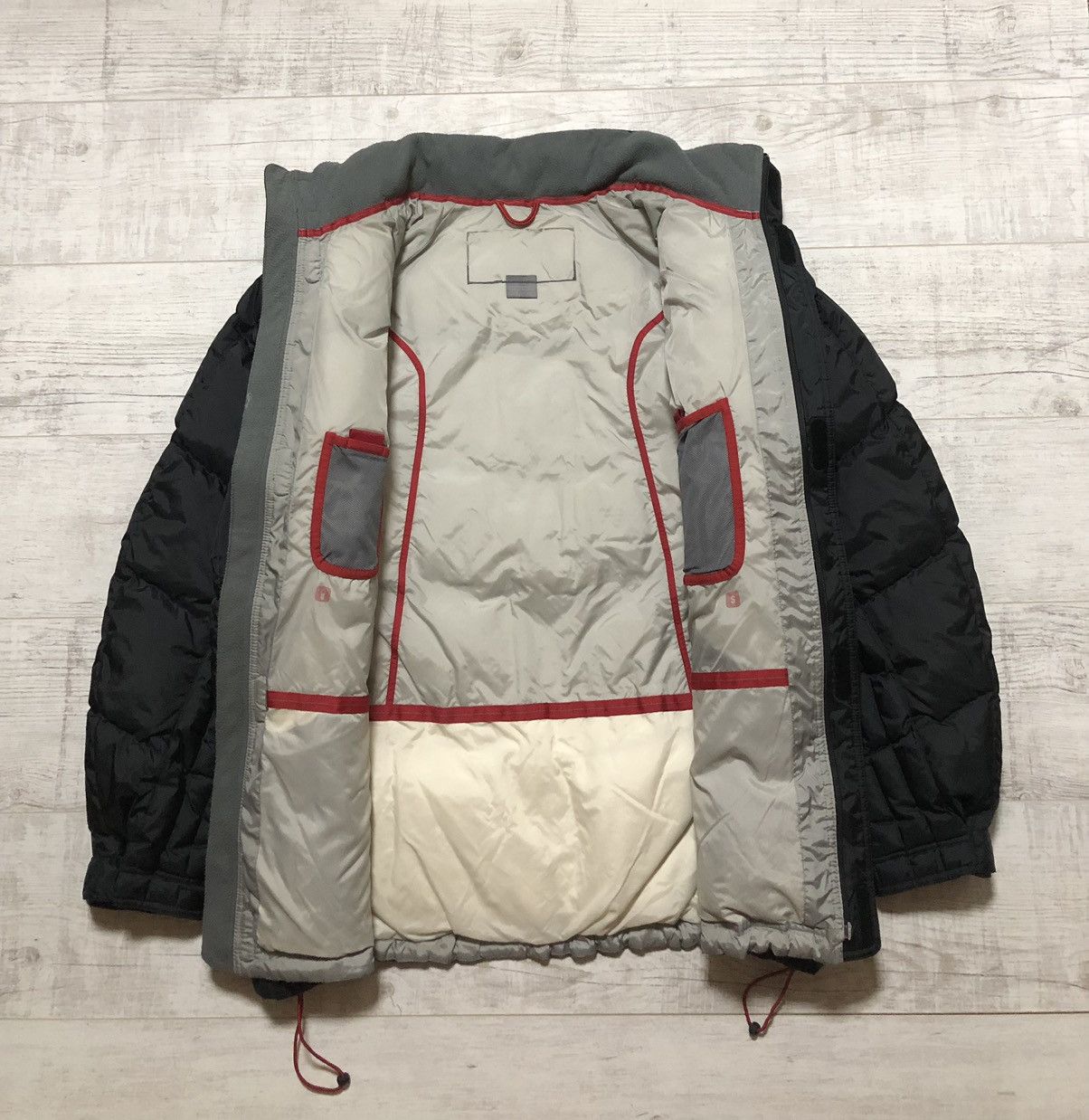 Nike × Vintage Vintage Y2K Nike Nylon Drill Black Puffer Jacket Size US XL / EU 56 / 4 - 10 Thumbnail