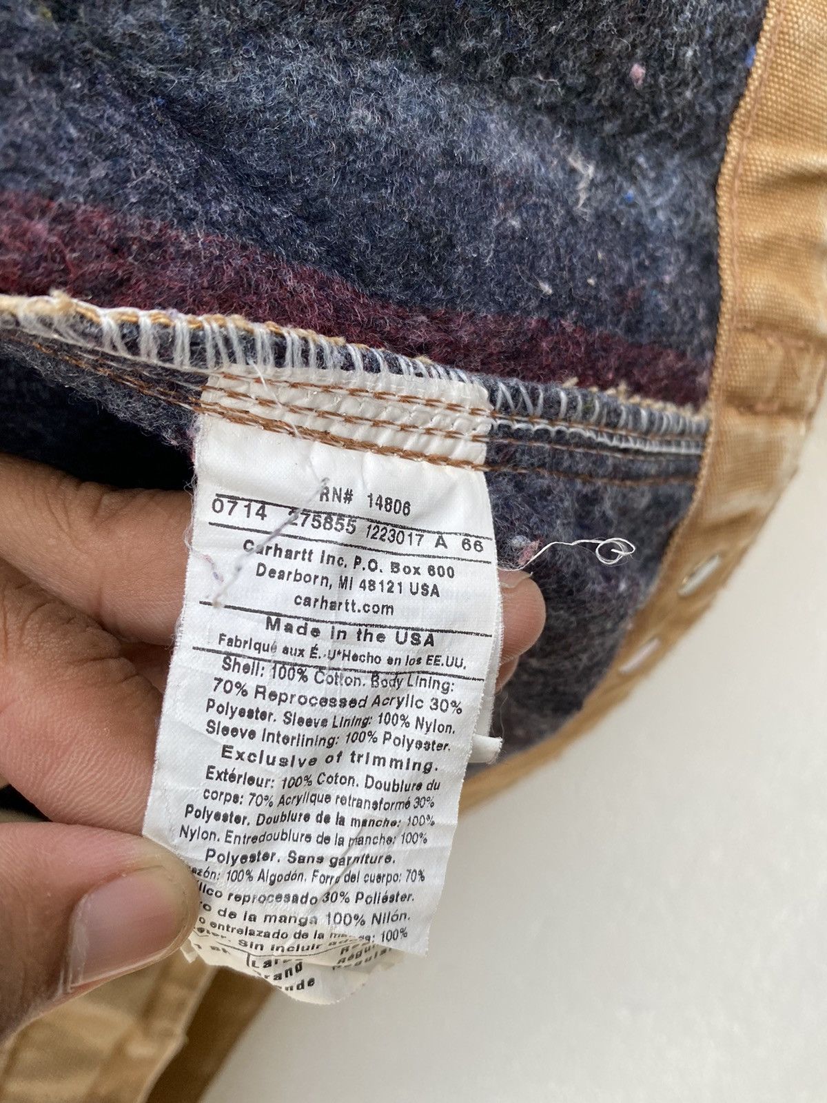 Carhartt × Vintage Vintage Carhartt Detroit chore blanket lined with hoodJacket Size US L / EU 52-54 / 3 - 20 Thumbnail