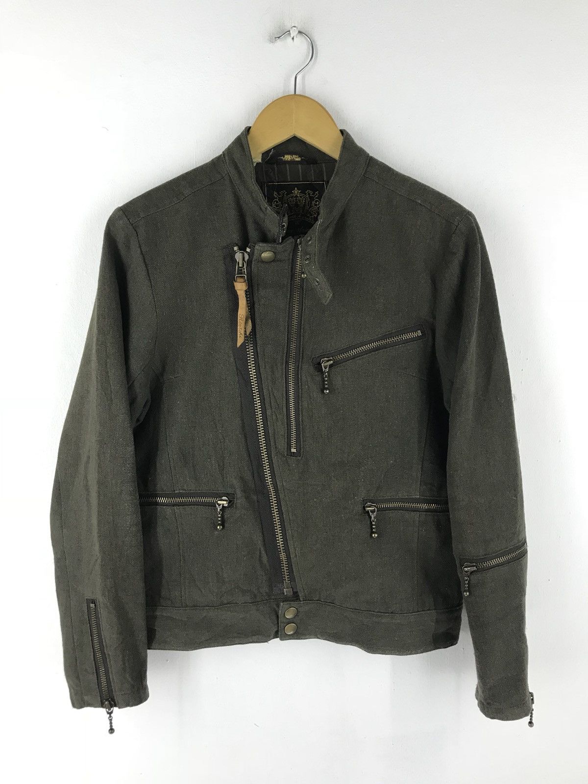 Japanese Brand 🔔🔥FINAL DROP🔥PEACE ANIMAL BY ROVTSKI WOOL AYMMETRICAL BIKER Size US S / EU 44-46 / 1 - 1 Thumbnail