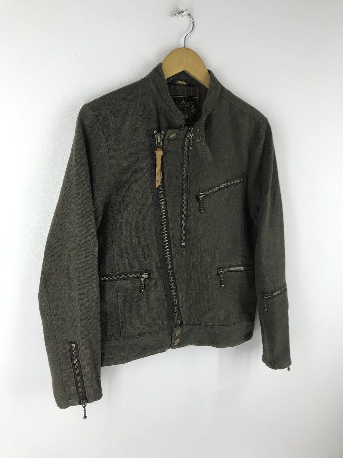 Japanese Brand 🔔🔥FINAL DROP🔥PEACE ANIMAL BY ROVTSKI WOOL AYMMETRICAL BIKER Size US S / EU 44-46 / 1 - 3 Thumbnail