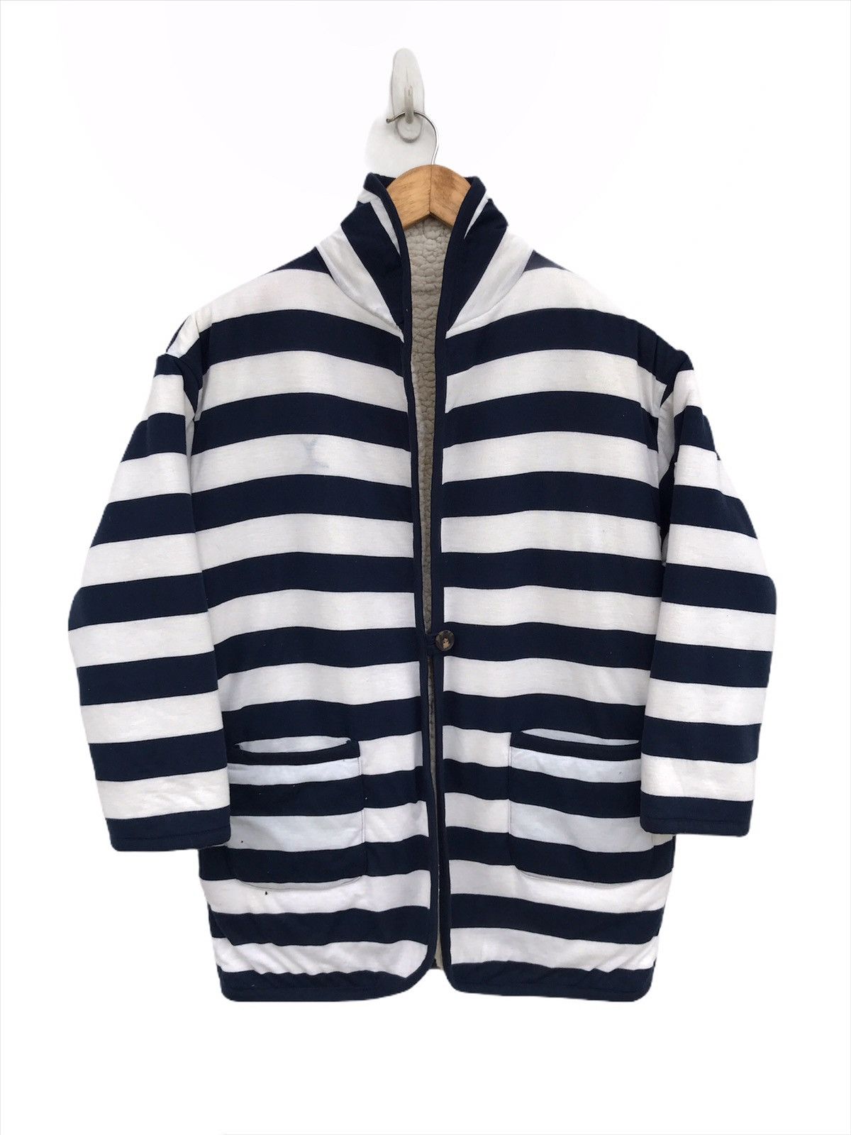 Japanese Brand Fleece reversible Stripes No Brand Kapital Style Jacket Size US S / EU 44-46 / 1 - 1 Thumbnail