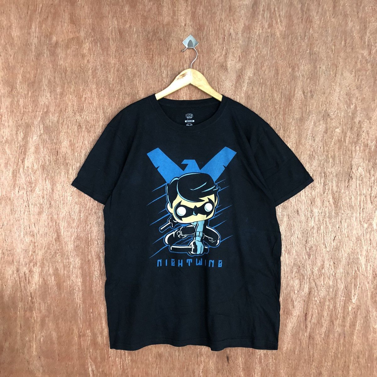 image of Night Wing Dc Movie Black Short Sleeve Tshirt 3593, Men's (Size Large)