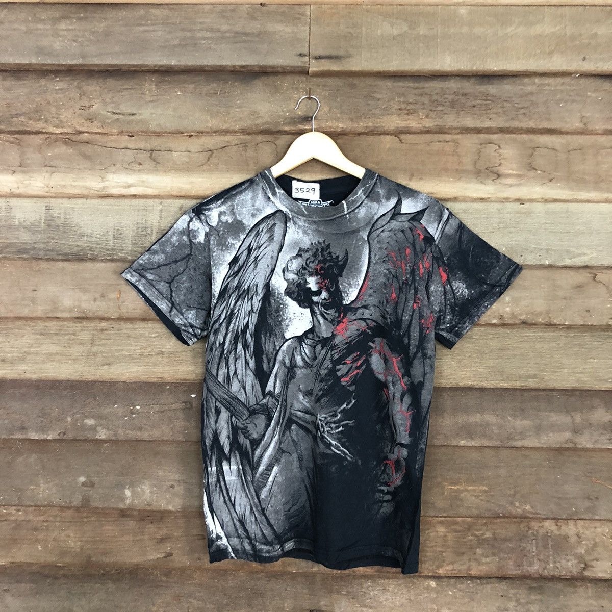 image of Street Fighter Mma Elite Fullprint Black Short Sleeve Tshirt 3529, Men's (Size Small)