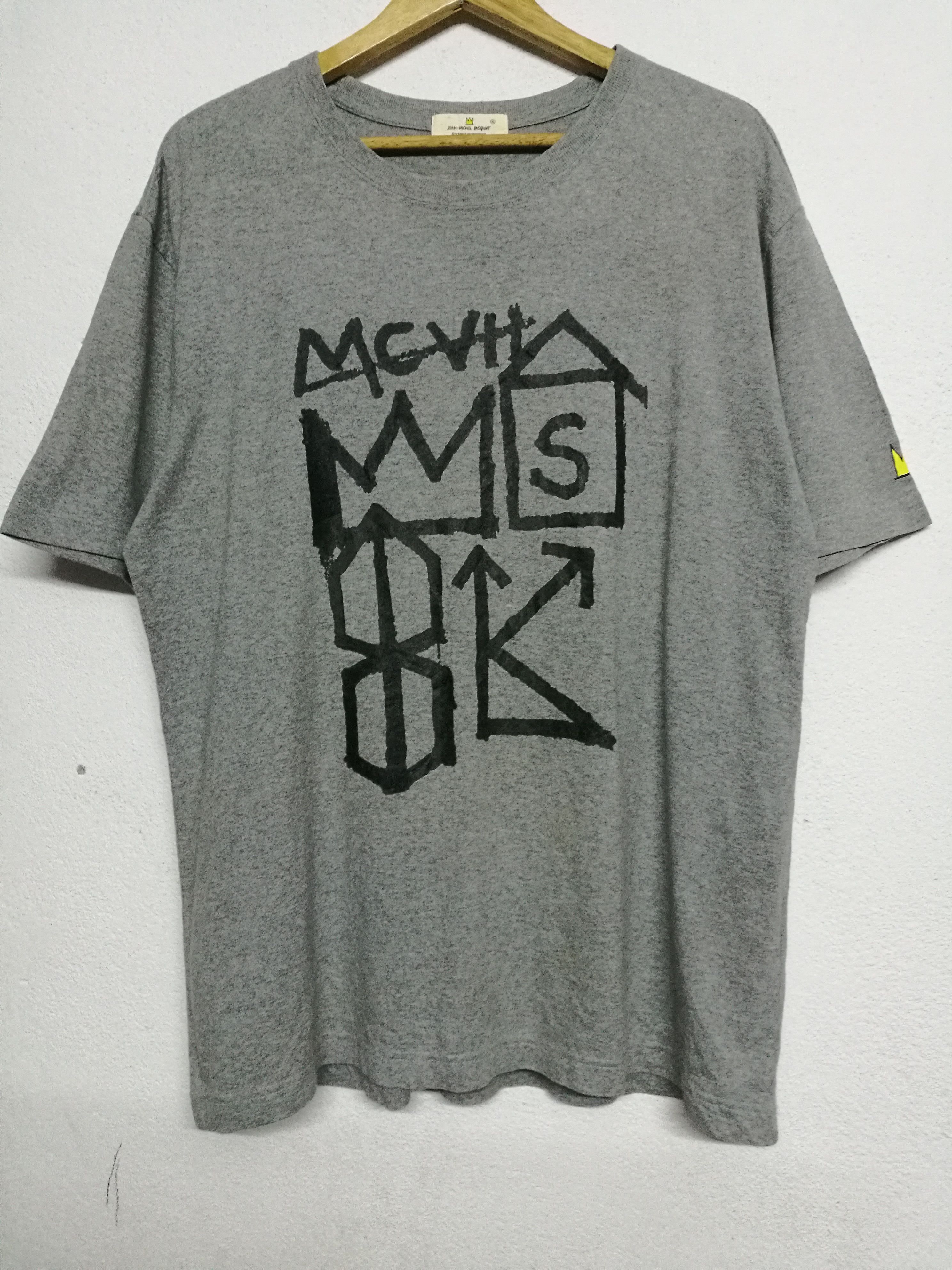 Jean-Michel Basquiat Grey Tie-dye Tee T-Shirt S M