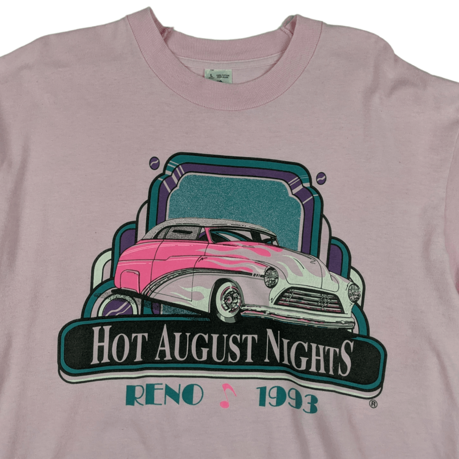 Fruit Of The Loom 1993 HOT AUGUST NIGHT In Reno T-Shirt Single Stitches Size US L / EU 52-54 / 3 - 4 Thumbnail