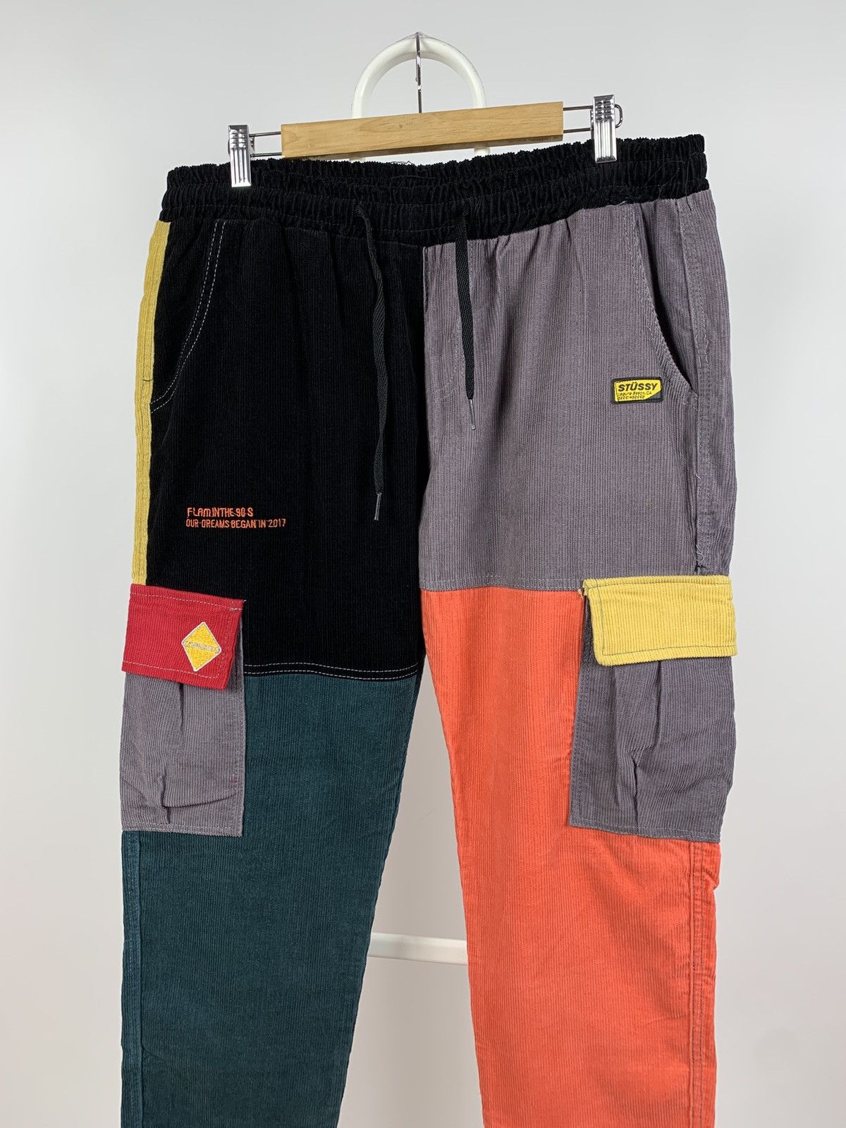Japanese Brand Stussy x Coursemys Corduroy Patchwork Cargo Pants Size US 34 / EU 50 - 3 Thumbnail
