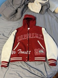 Supreme Hooded Varsity Jacket | Grailed