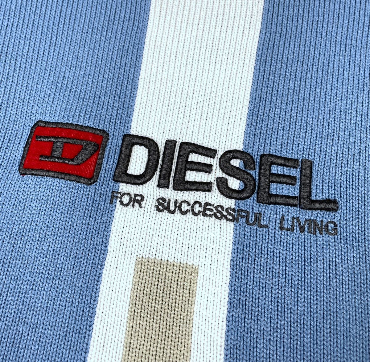 Diesel Vintage DIESEL Crew Neck Blue Knit Logo Sweater Size L Size US L / EU 52-54 / 3 - 8 Thumbnail